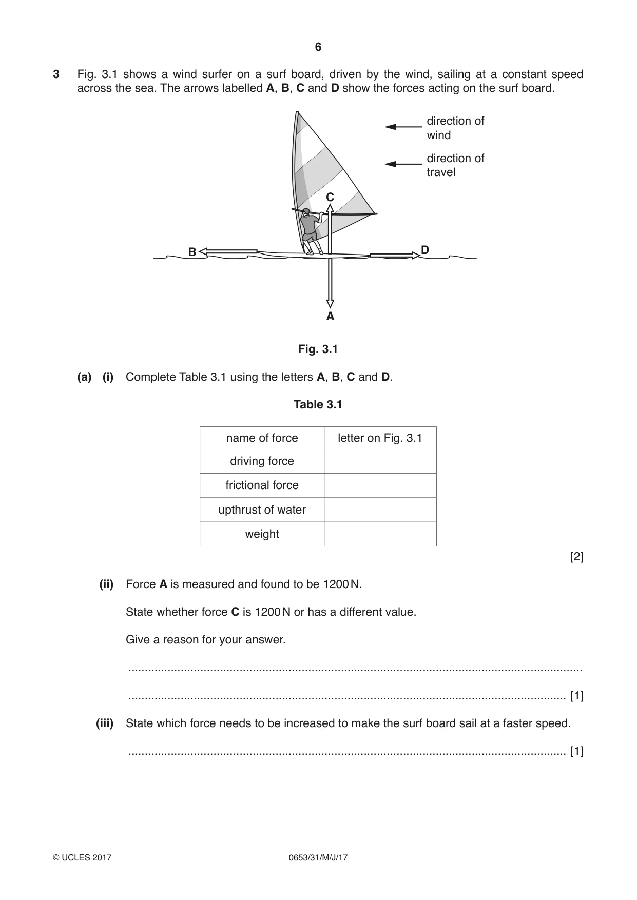 Cambridge IGCSE Science - Combined 0653 2017 May/June Paper 3 · Variant 1 question paper, page 6 of 20