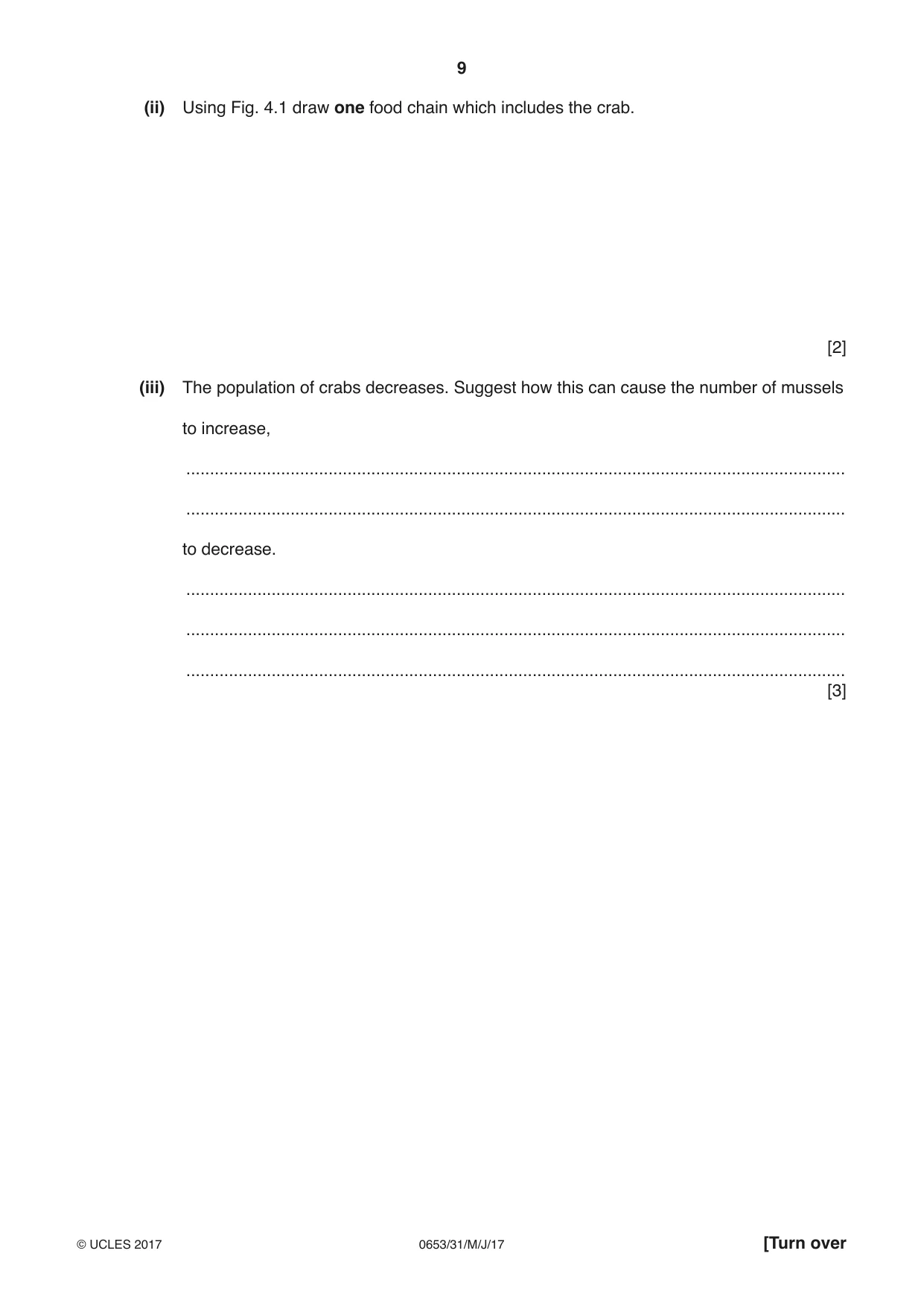 Cambridge IGCSE Science - Combined 0653 2017 May/June Paper 3 · Variant 1 question paper, page 9 of 20