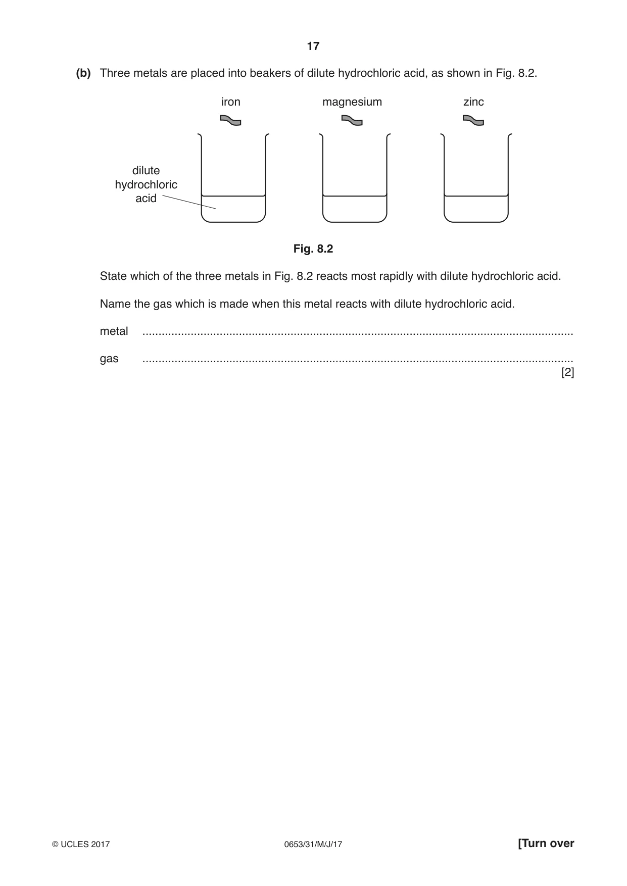 Cambridge IGCSE Science - Combined 0653 2017 May/June Paper 3 · Variant 1 question paper, page 17 of 20