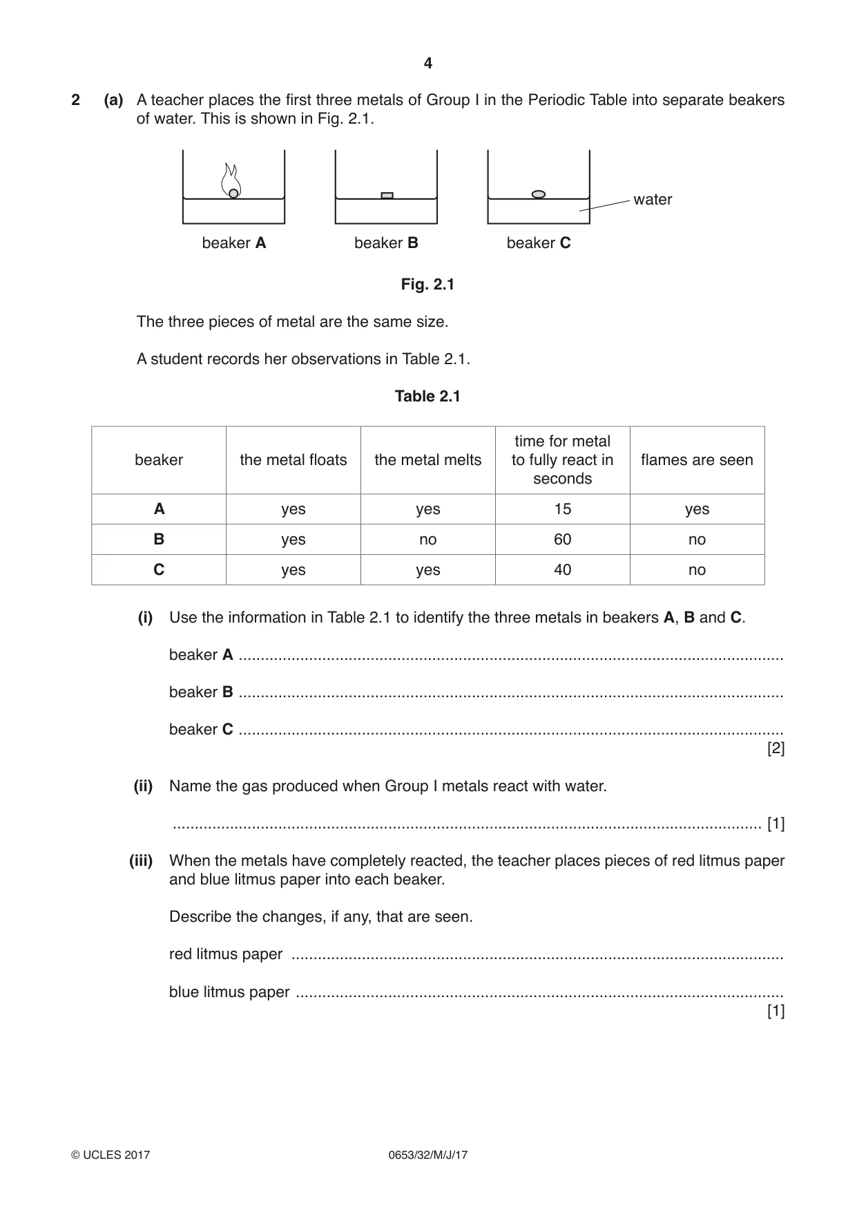 Cambridge IGCSE Science - Combined 0653 2017 May/June Paper 3 · Variant 2 question paper, page 4 of 24