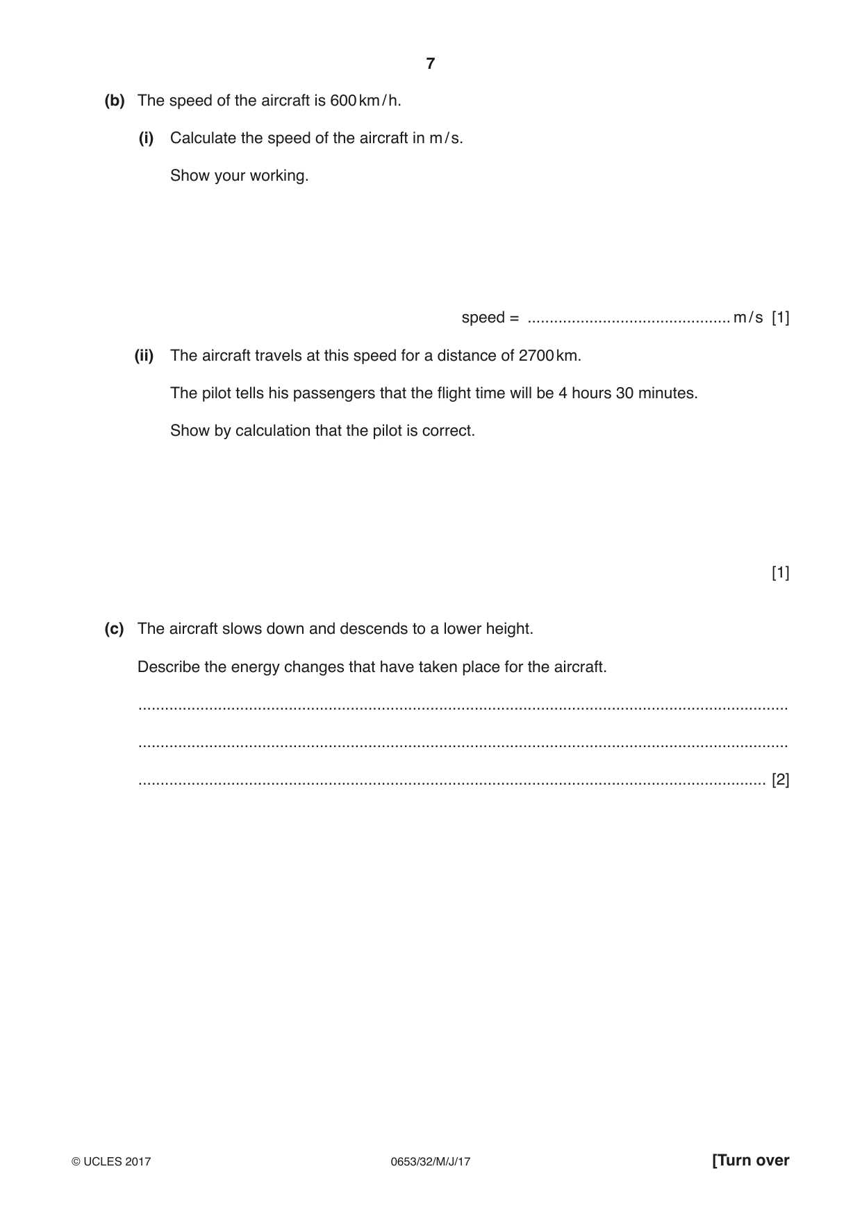 Cambridge IGCSE Science - Combined 0653 2017 May/June Paper 3 · Variant 2 question paper, page 7 of 24