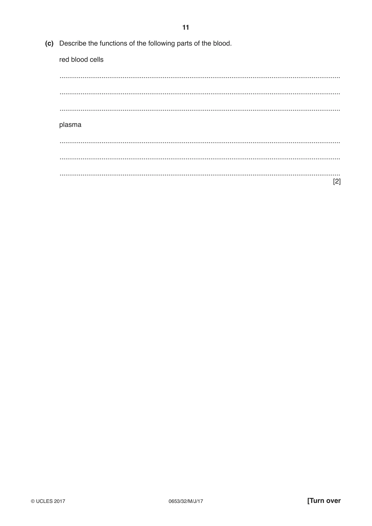 Cambridge IGCSE Science - Combined 0653 2017 May/June Paper 3 · Variant 2 question paper, page 11 of 24
