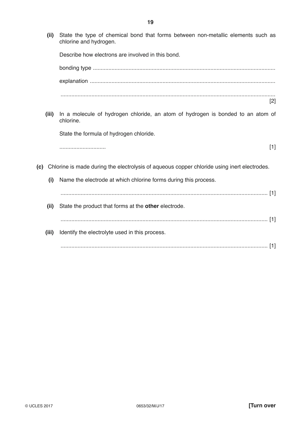 Cambridge IGCSE Science - Combined 0653 2017 May/June Paper 3 · Variant 2 question paper, page 19 of 24