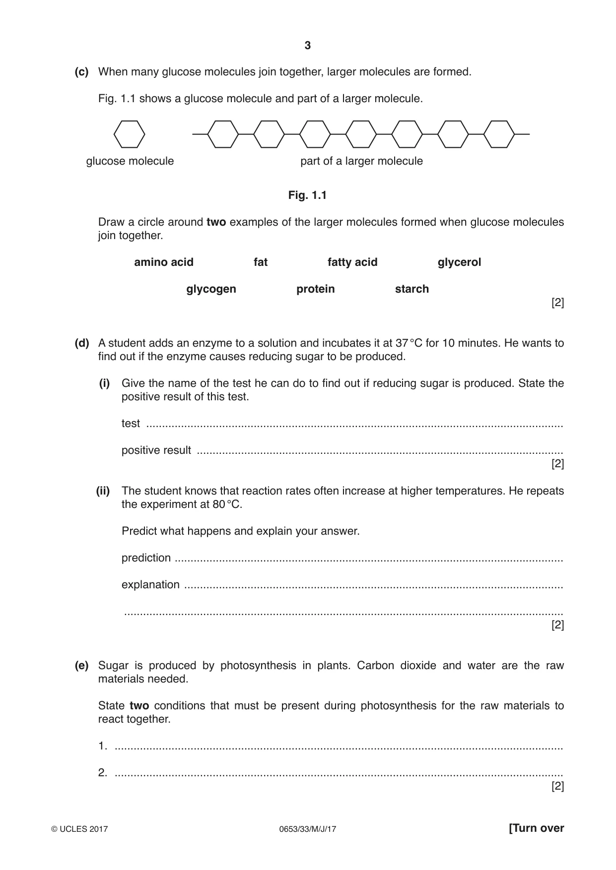 Cambridge IGCSE Science - Combined 0653 2017 May/June Paper 3 · Variant 3 question paper, page 3 of 24
