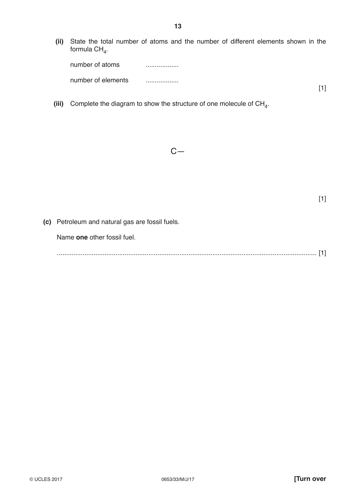 Cambridge IGCSE Science - Combined 0653 2017 May/June Paper 3 · Variant 3 question paper, page 13 of 24