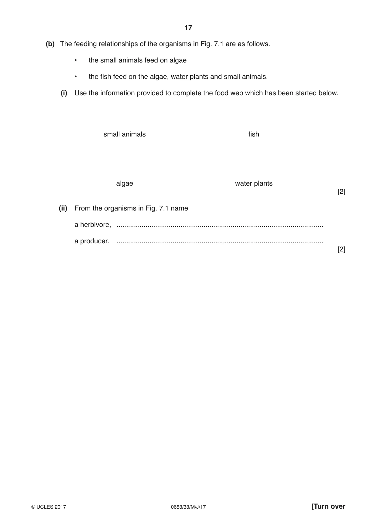 Cambridge IGCSE Science - Combined 0653 2017 May/June Paper 3 · Variant 3 question paper, page 17 of 24