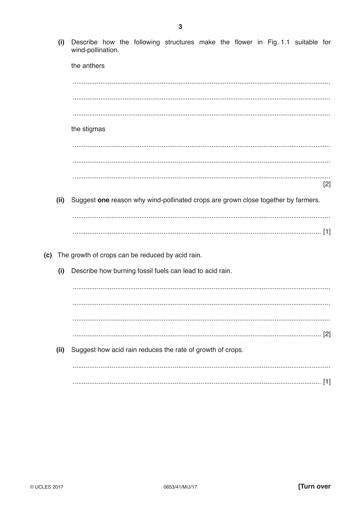 Cambridge IGCSE Science - Combined 0653 2017 May/June Paper 4 · Variant 1 question paper, page 3 of 24