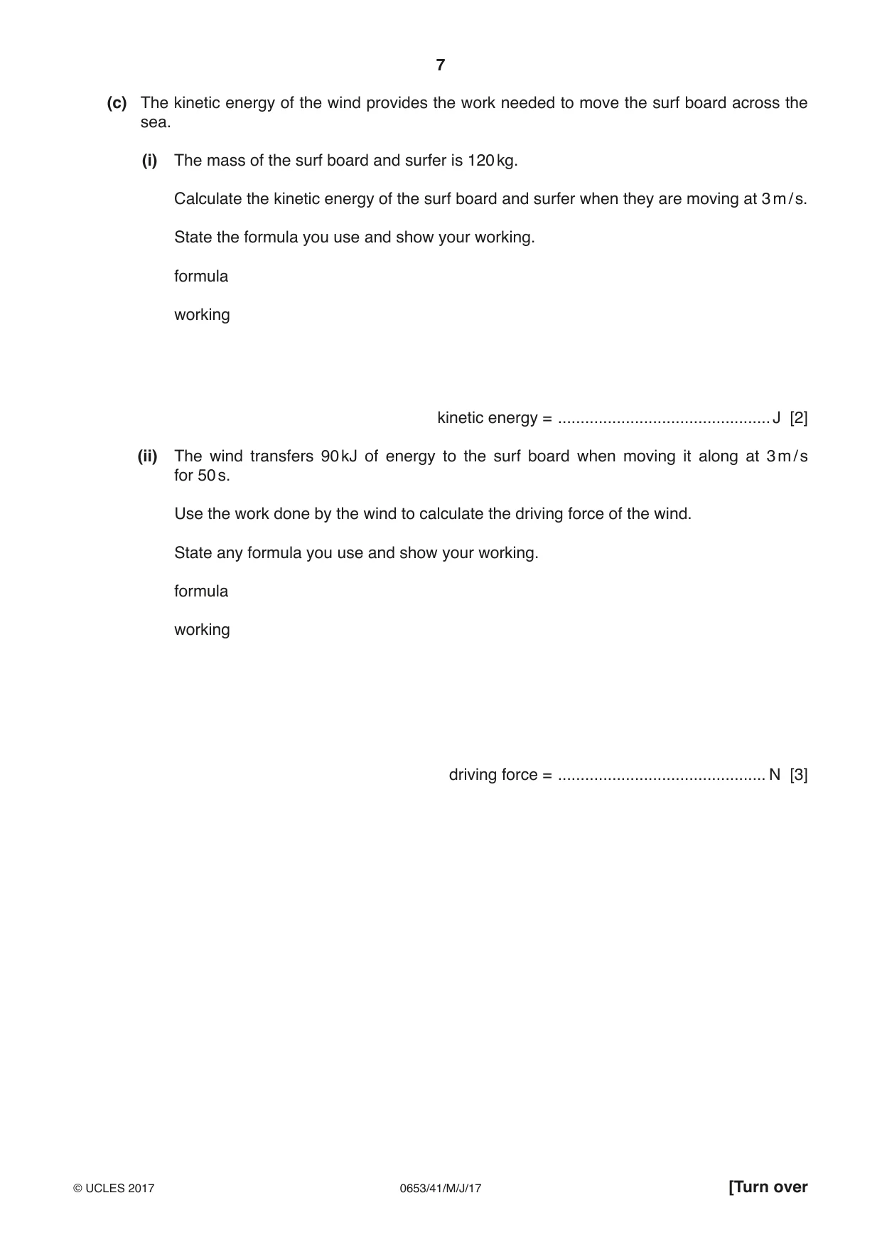 Cambridge IGCSE Science - Combined 0653 2017 May/June Paper 4 · Variant 1 question paper, page 7 of 24