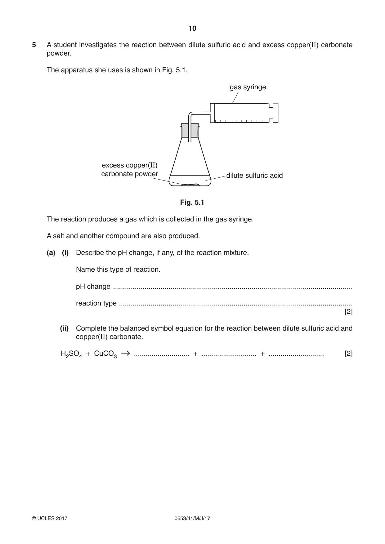 Cambridge IGCSE Science - Combined 0653 2017 May/June Paper 4 · Variant 1 question paper, page 10 of 24