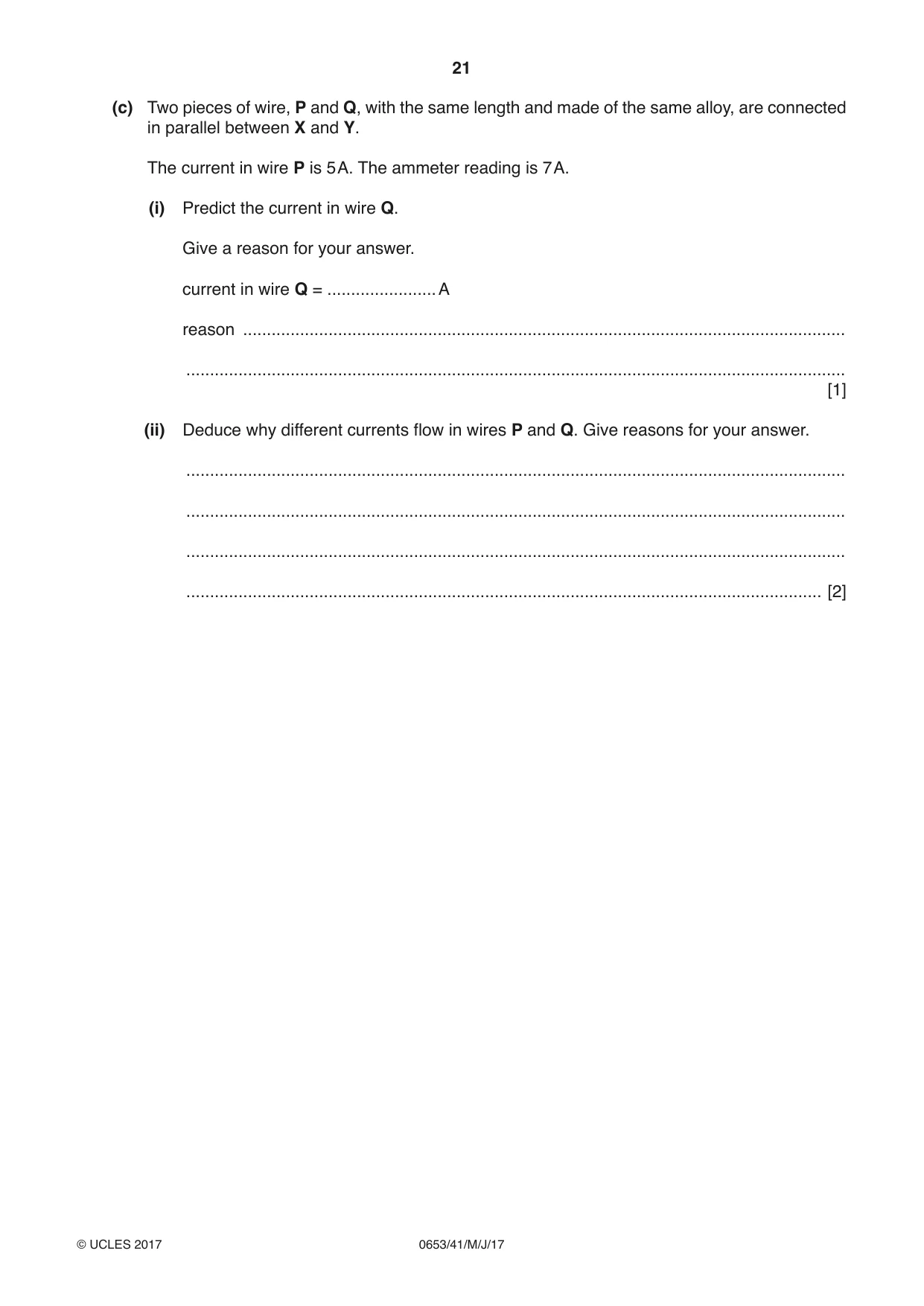 Cambridge IGCSE Science - Combined 0653 2017 May/June Paper 4 · Variant 1 question paper, page 21 of 24