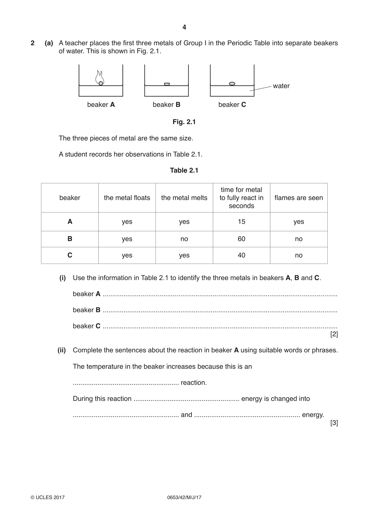 Cambridge IGCSE Science - Combined 0653 2017 May/June Paper 4 · Variant 2 question paper, page 4 of 20