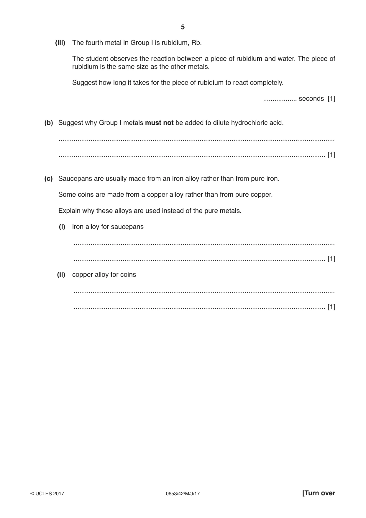 Cambridge IGCSE Science - Combined 0653 2017 May/June Paper 4 · Variant 2 question paper, page 5 of 20