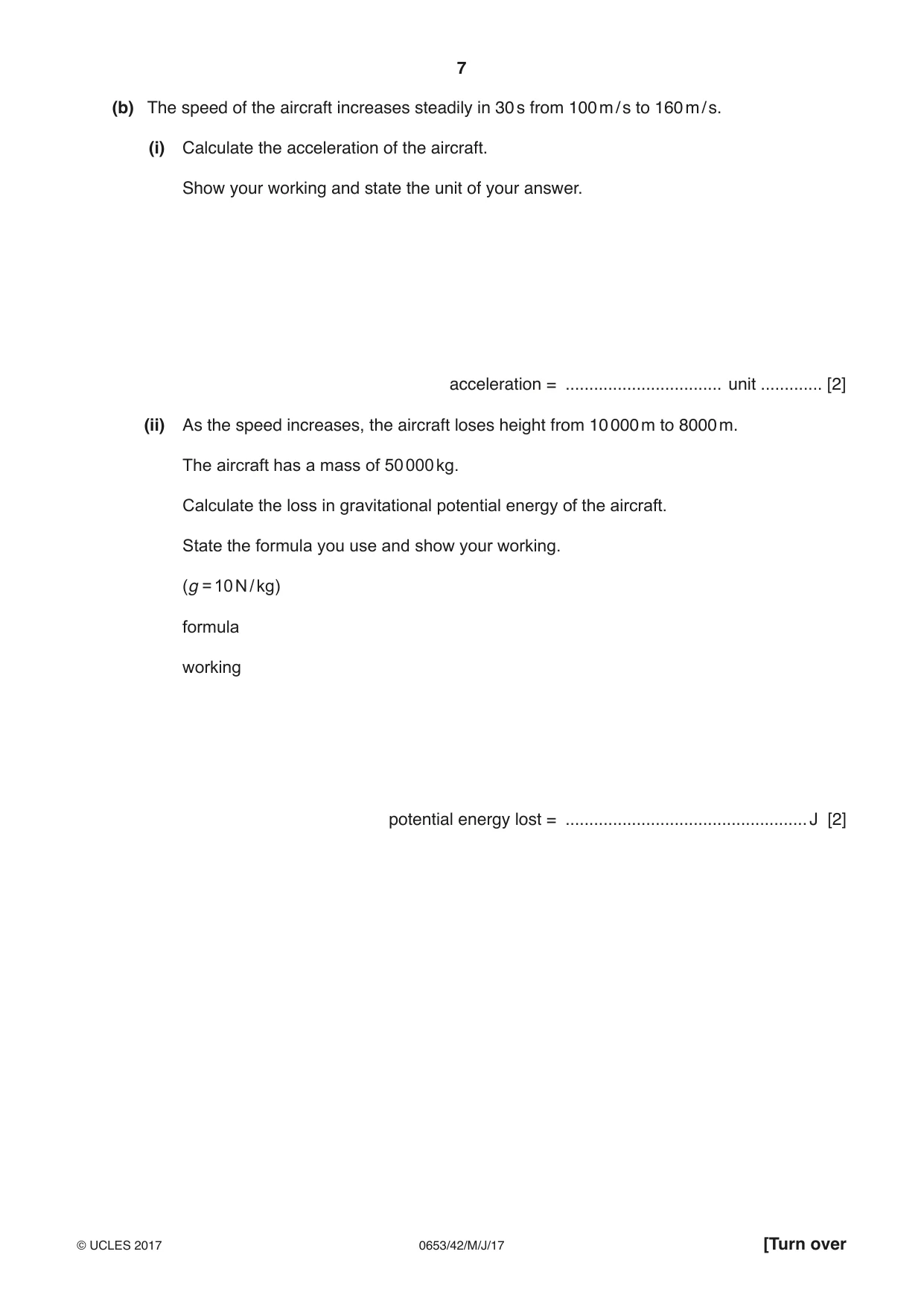 Cambridge IGCSE Science - Combined 0653 2017 May/June Paper 4 · Variant 2 question paper, page 7 of 20