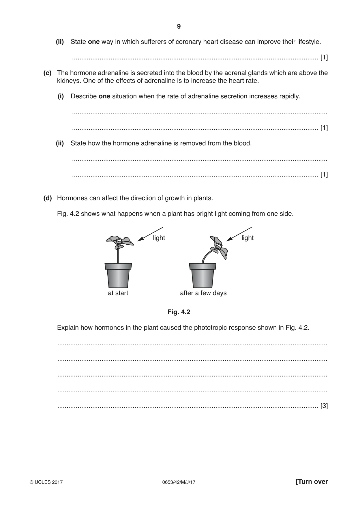 Cambridge IGCSE Science - Combined 0653 2017 May/June Paper 4 · Variant 2 question paper, page 9 of 20