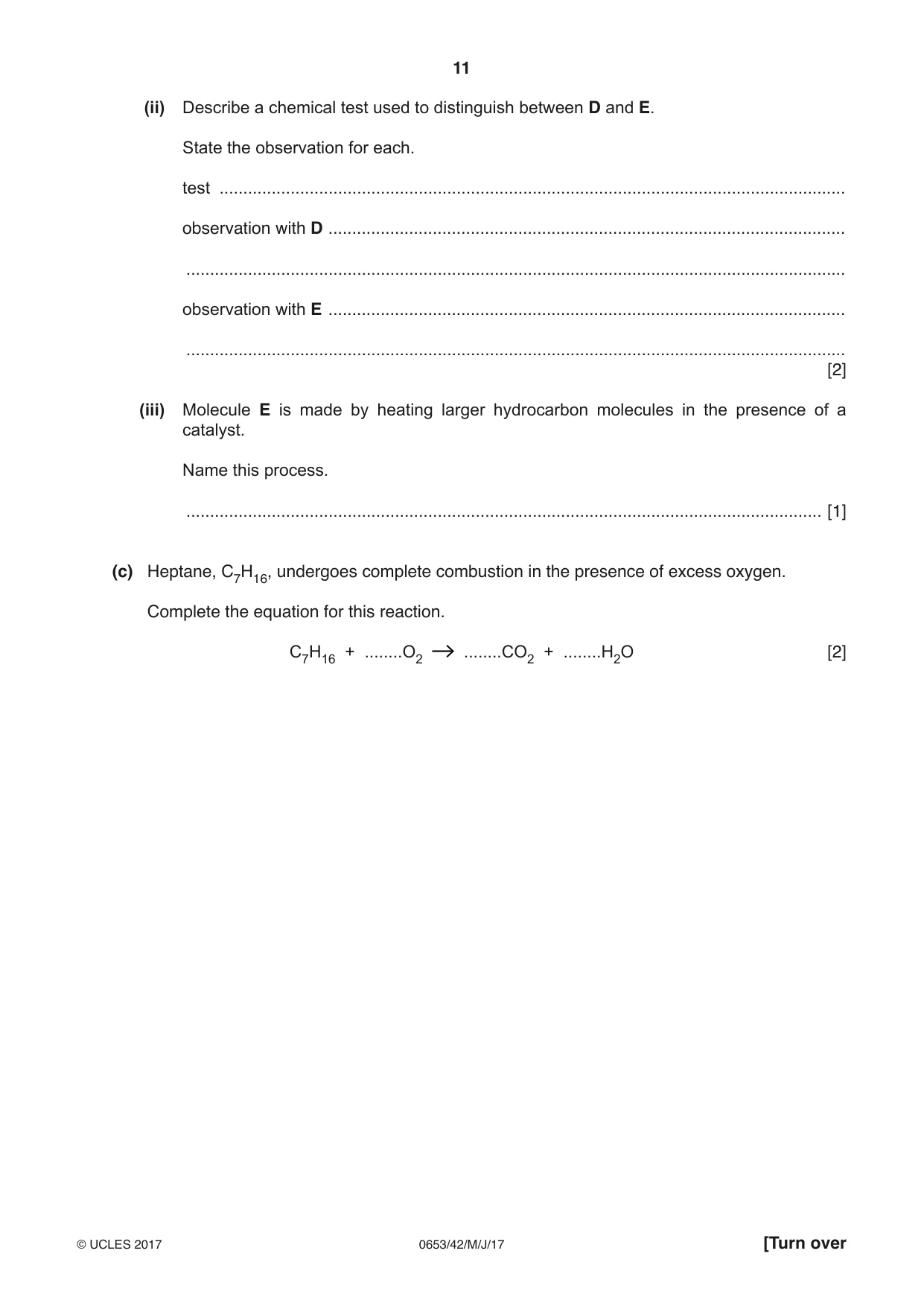Cambridge IGCSE Science - Combined 0653 2017 May/June Paper 4 · Variant 2 question paper, page 11 of 20