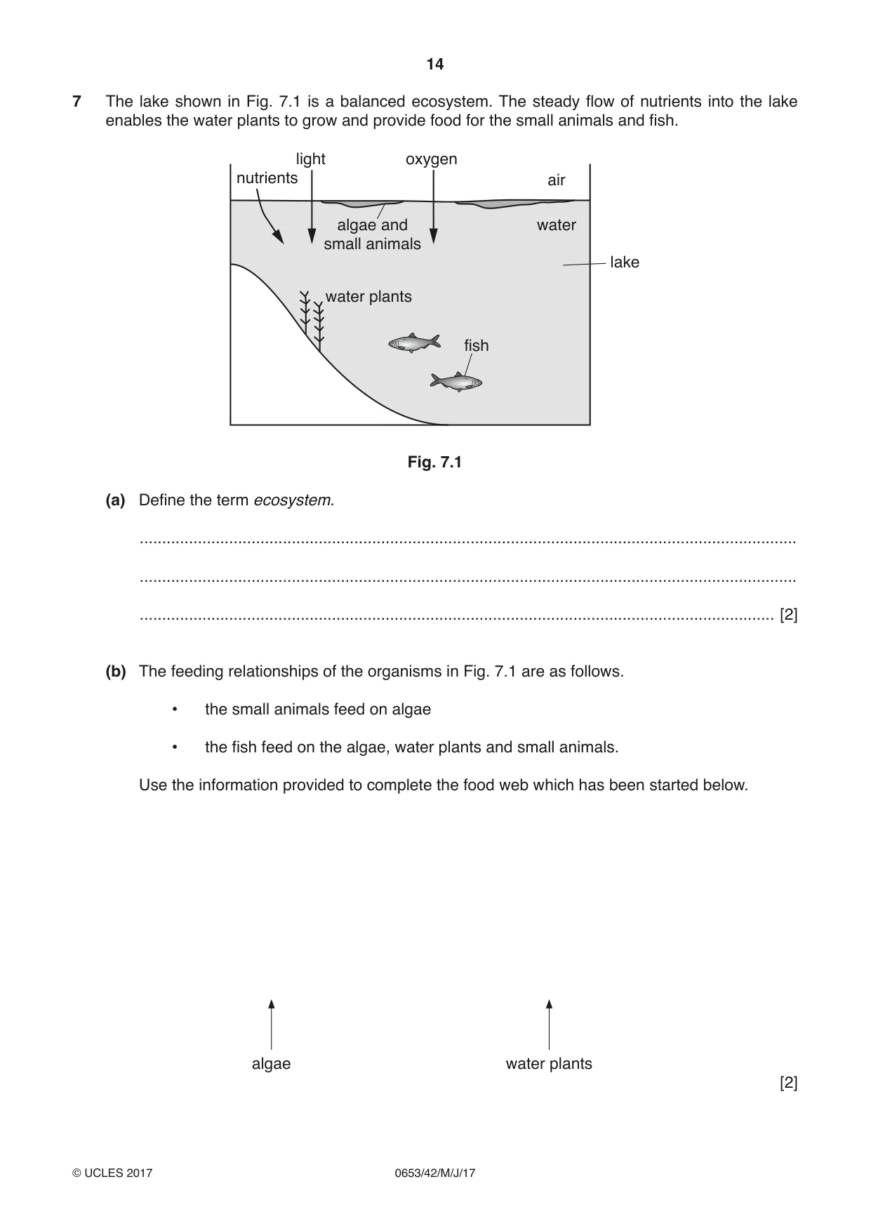 Cambridge IGCSE Science - Combined 0653 2017 May/June Paper 4 · Variant 2 question paper, page 14 of 20