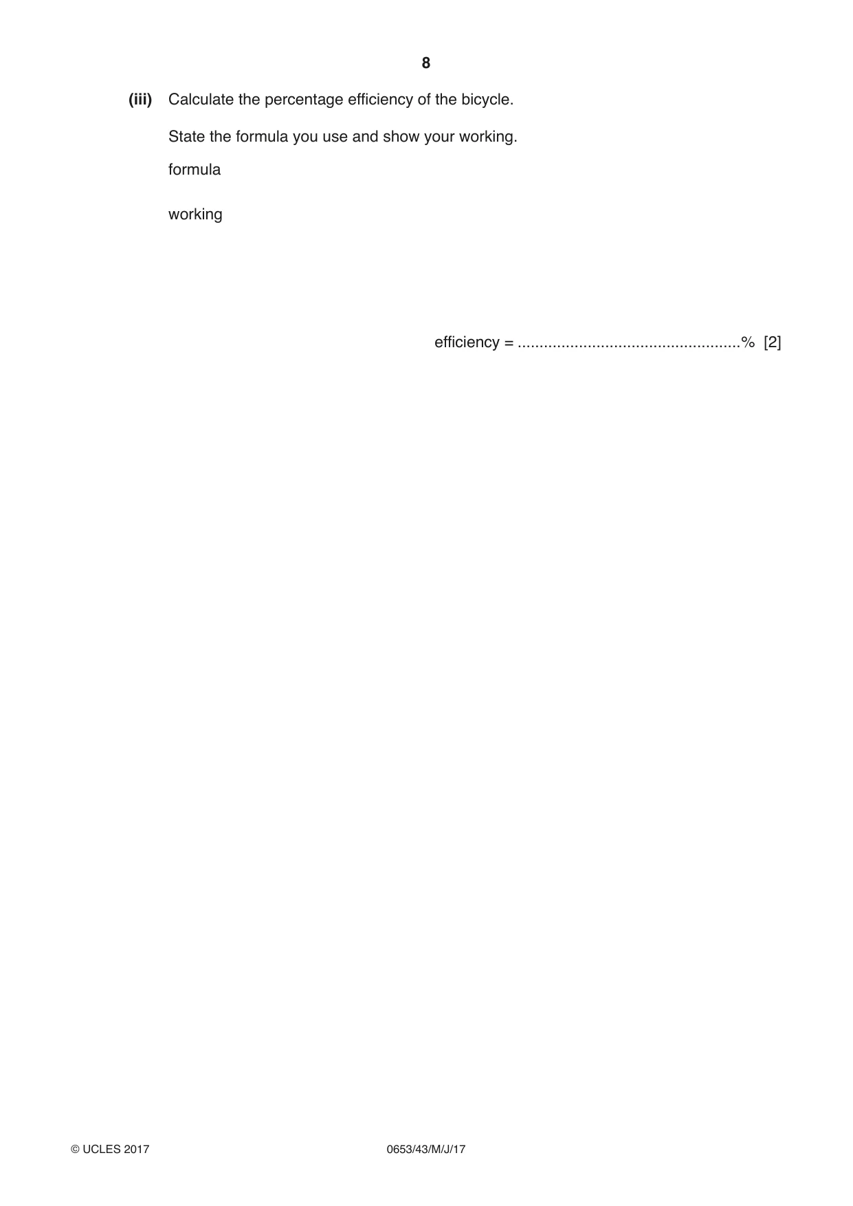 Cambridge IGCSE Science - Combined 0653 2017 May/June Paper 4 · Variant 3 question paper, page 8 of 24