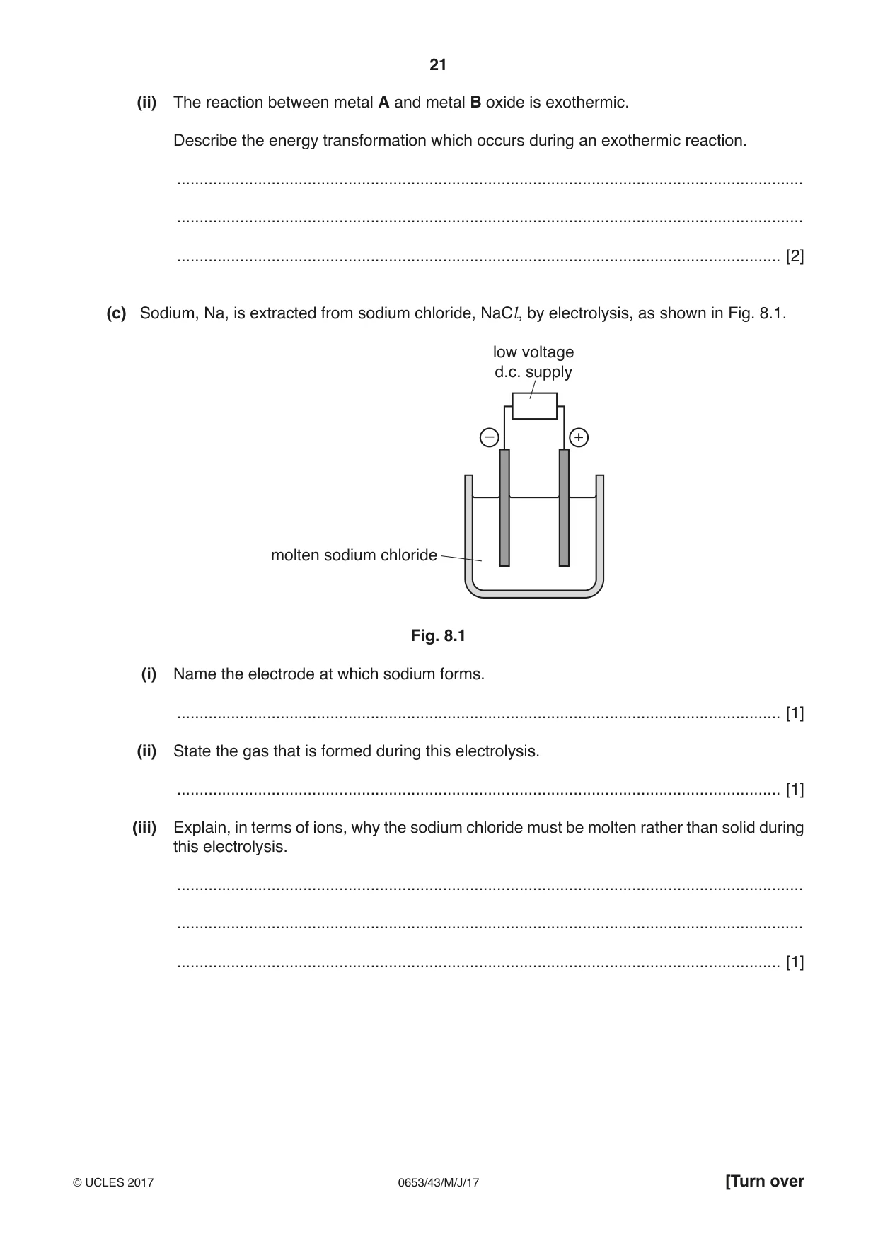 Cambridge IGCSE Science - Combined 0653 2017 May/June Paper 4 · Variant 3 question paper, page 21 of 24