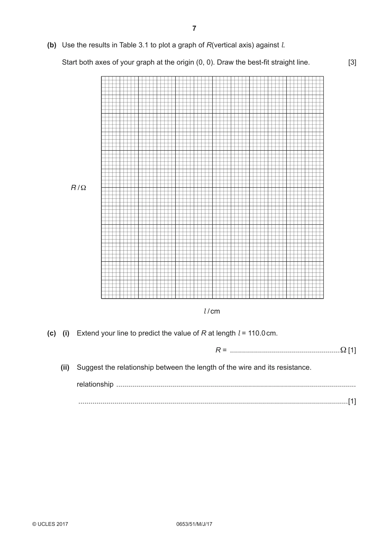 Cambridge IGCSE Science - Combined 0653 2017 May/June Paper 5 · Variant 1 question paper, page 7 of 8