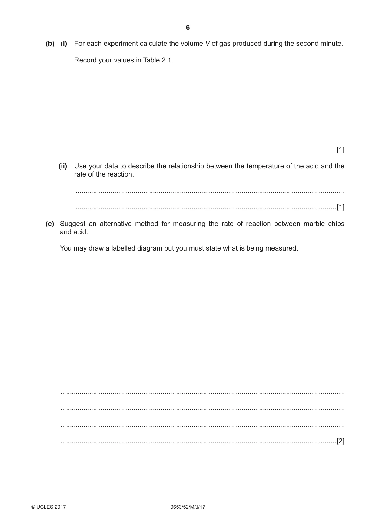 Cambridge IGCSE Science - Combined 0653 2017 May/June Paper 5 · Variant 2 question paper, page 6 of 12