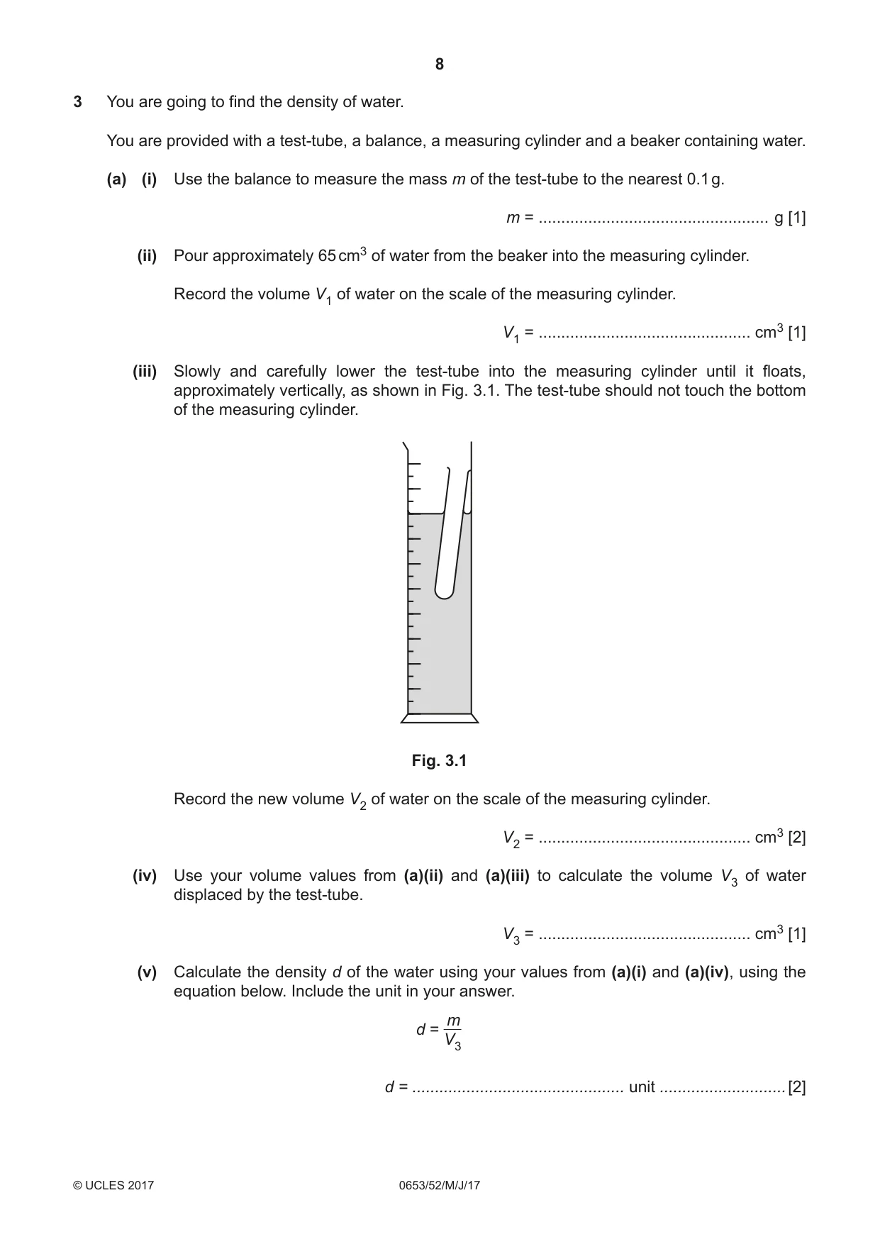 Cambridge IGCSE Science - Combined 0653 2017 May/June Paper 5 · Variant 2 question paper, page 8 of 12