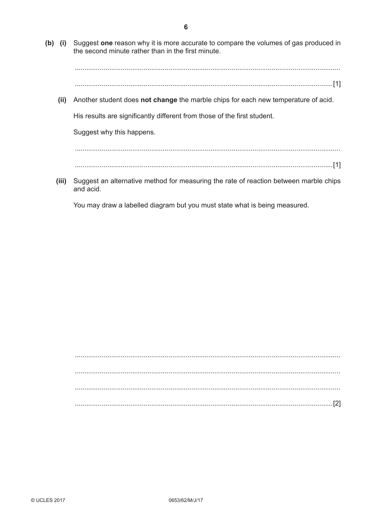 Cambridge IGCSE Science - Combined 0653 2017 May/June Paper 6 · Variant 2 question paper, page 6 of 20