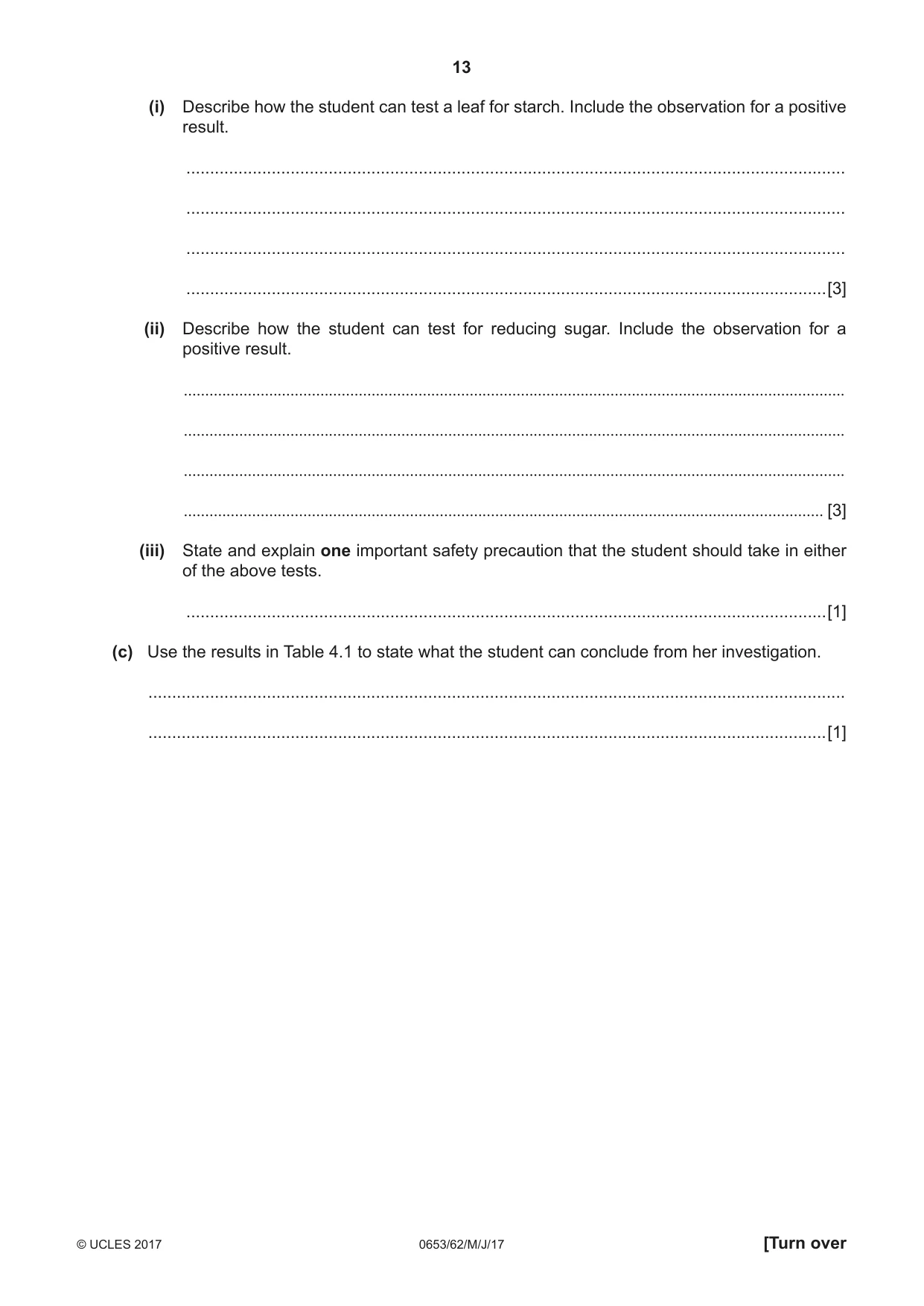 Cambridge IGCSE Science - Combined 0653 2017 May/June Paper 6 · Variant 2 question paper, page 13 of 20