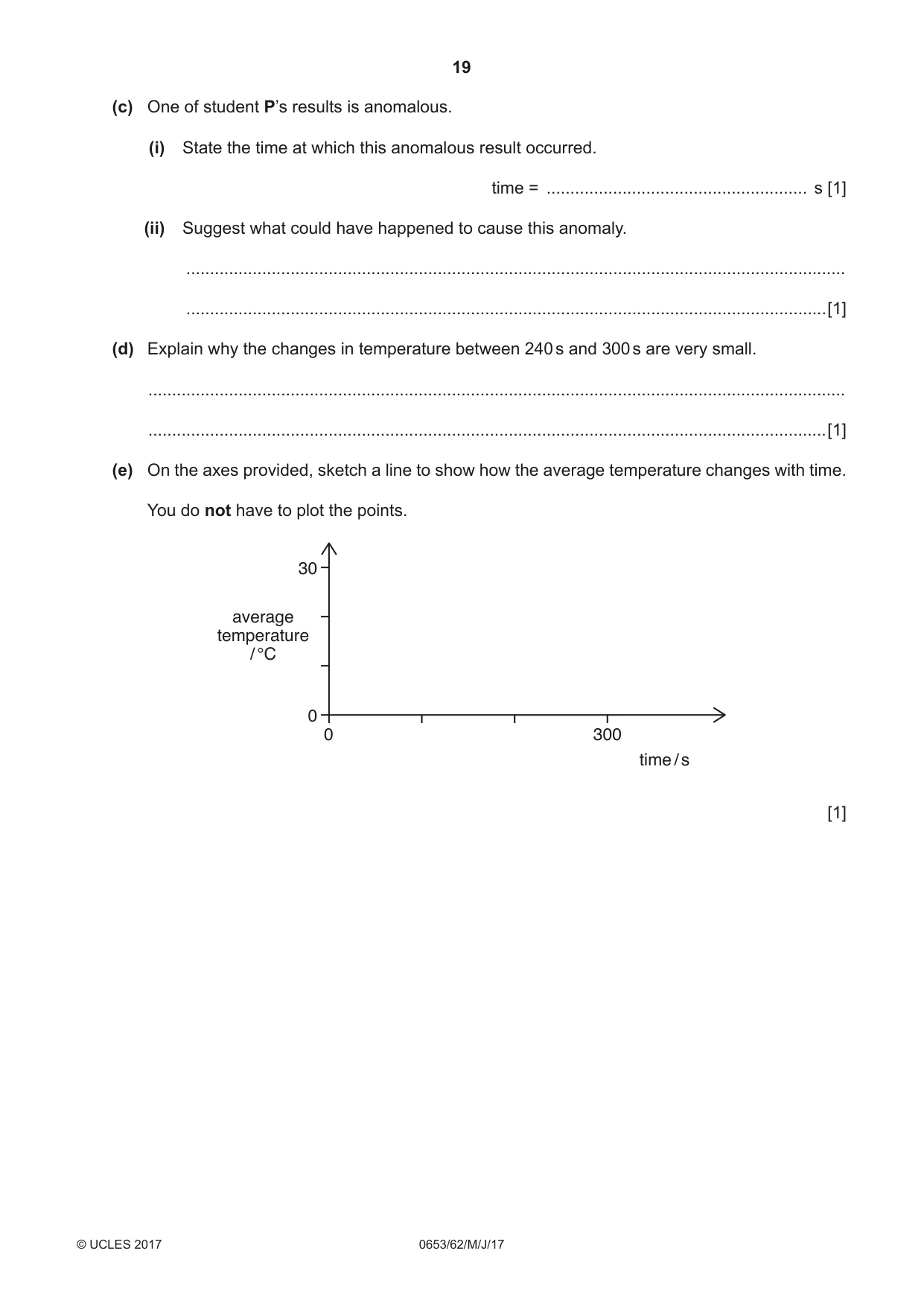 Cambridge IGCSE Science - Combined 0653 2017 May/June Paper 6 · Variant 2 question paper, page 19 of 20