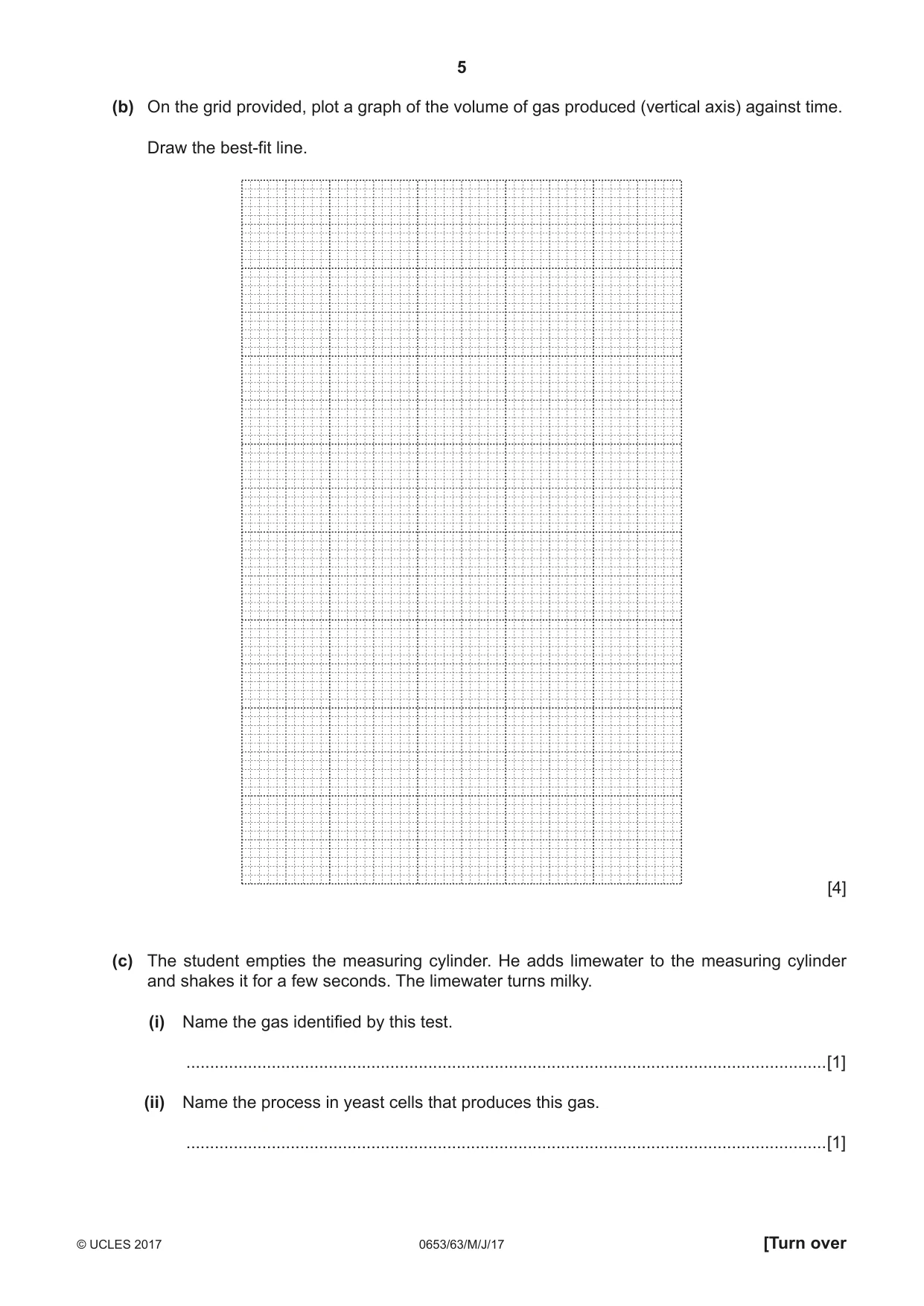 Cambridge IGCSE Science - Combined 0653 2017 May/June Paper 6 · Variant 3 question paper, page 5 of 20