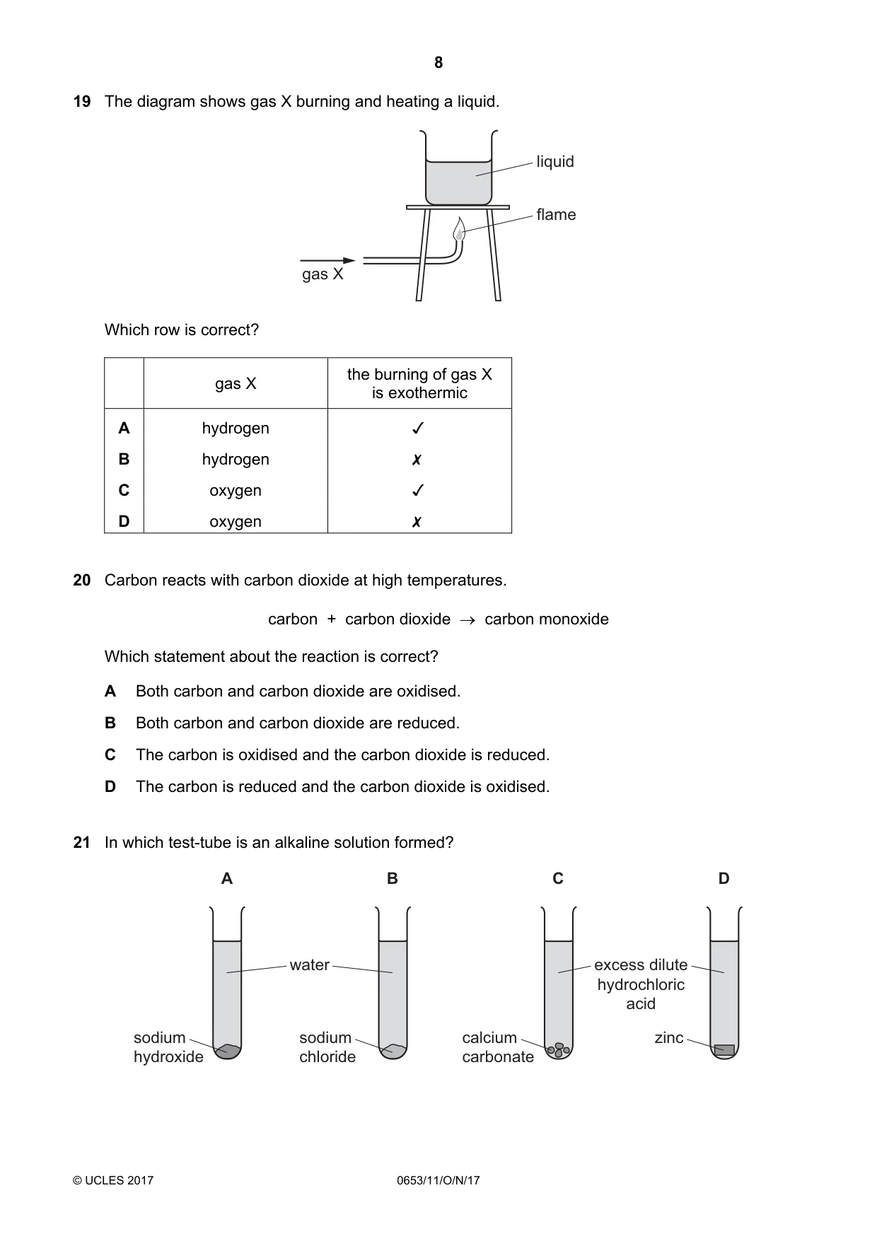 Cambridge IGCSE Science - Combined 0653 2017 Oct/Nov Paper 1 · Variant 1 question paper, page 8 of 16