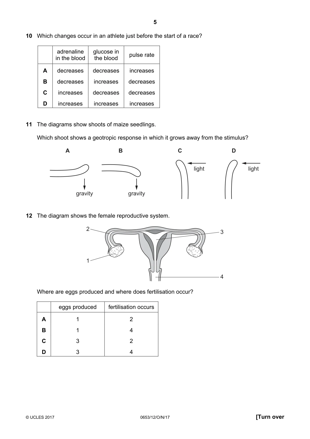 Cambridge IGCSE Science - Combined 0653 2017 Oct/Nov Paper 1 · Variant 2 question paper, page 5 of 16