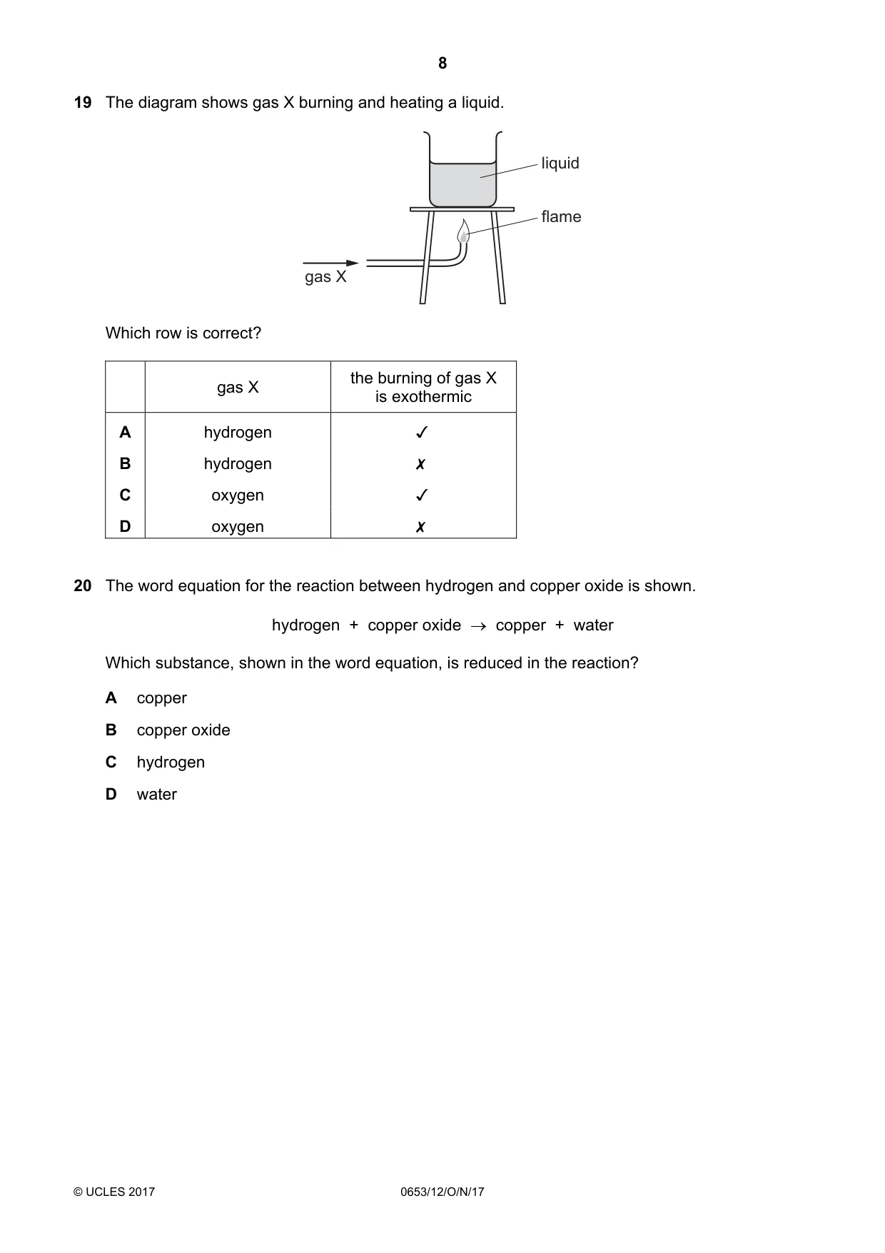Cambridge IGCSE Science - Combined 0653 2017 Oct/Nov Paper 1 · Variant 2 question paper, page 8 of 16