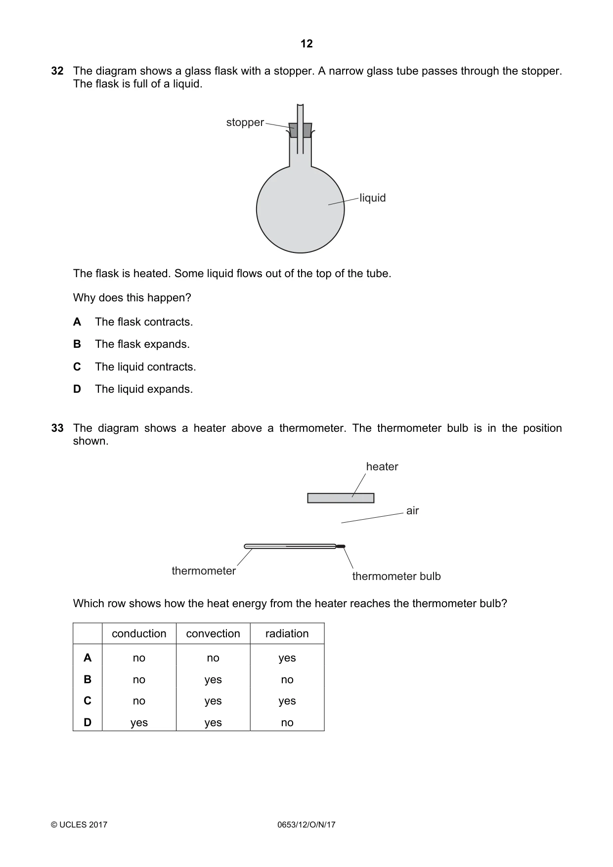 Cambridge IGCSE Science - Combined 0653 2017 Oct/Nov Paper 1 · Variant 2 question paper, page 12 of 16