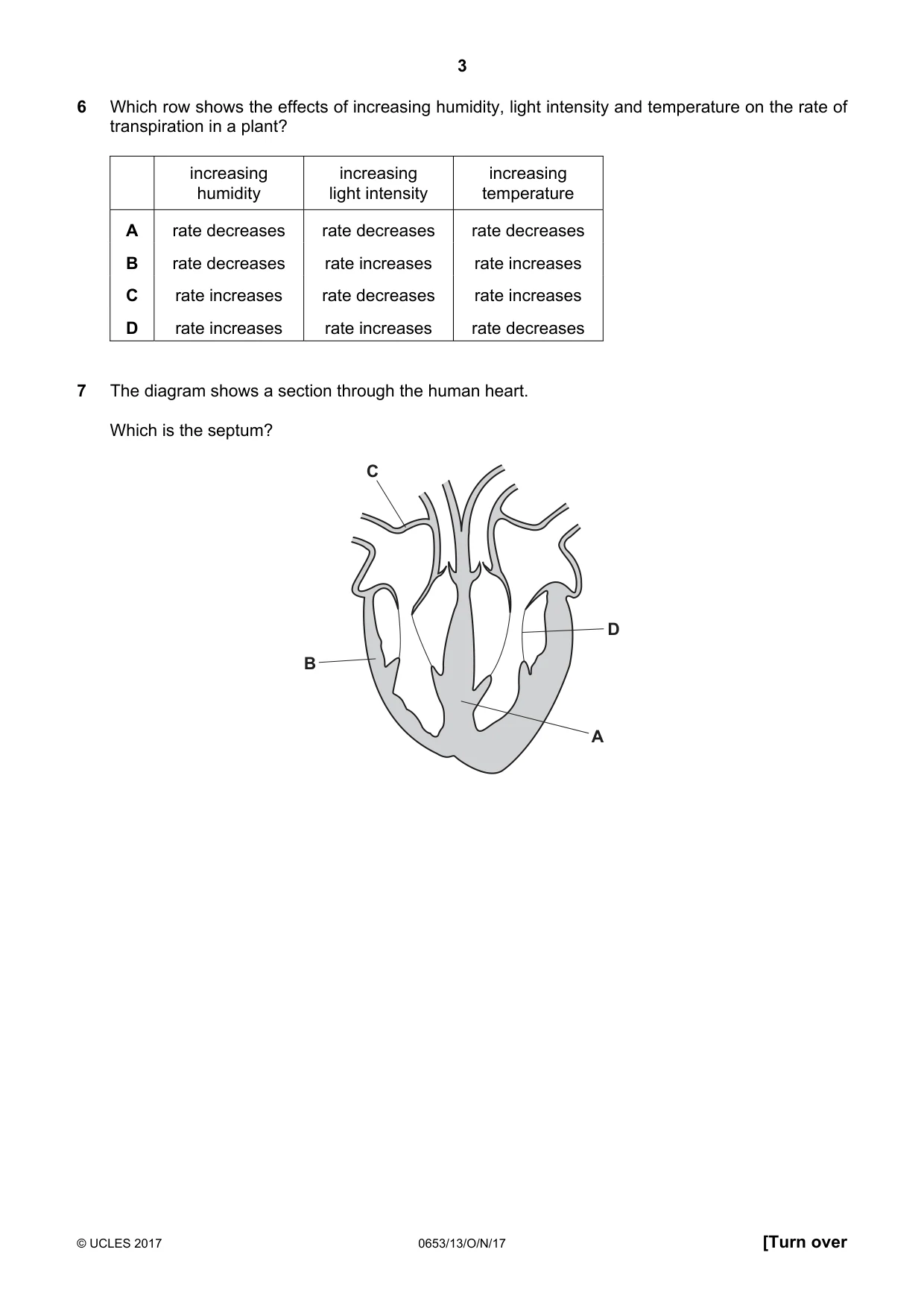 Cambridge IGCSE Science - Combined 0653 2017 Oct/Nov Paper 1 · Variant 3 question paper, page 3 of 16