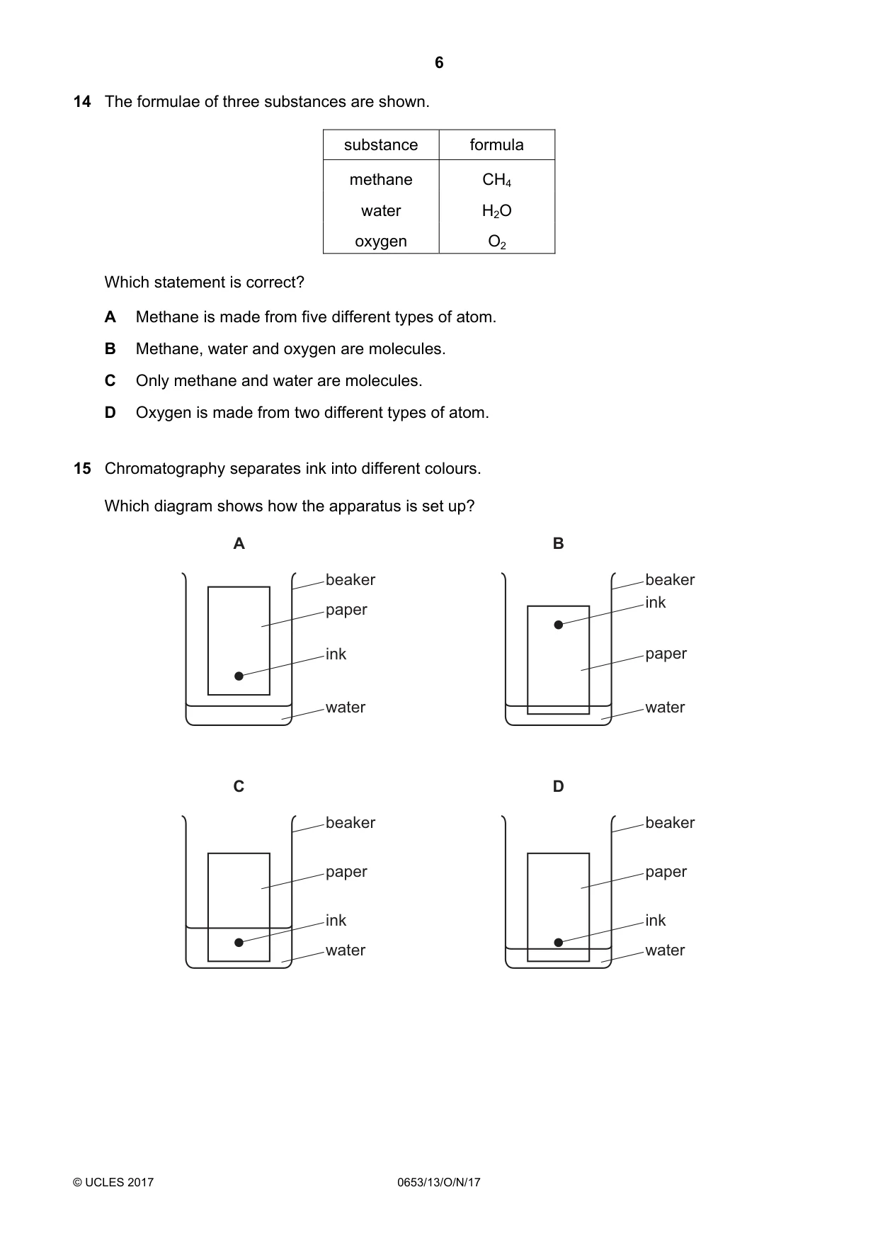 Cambridge IGCSE Science - Combined 0653 2017 Oct/Nov Paper 1 · Variant 3 question paper, page 6 of 16