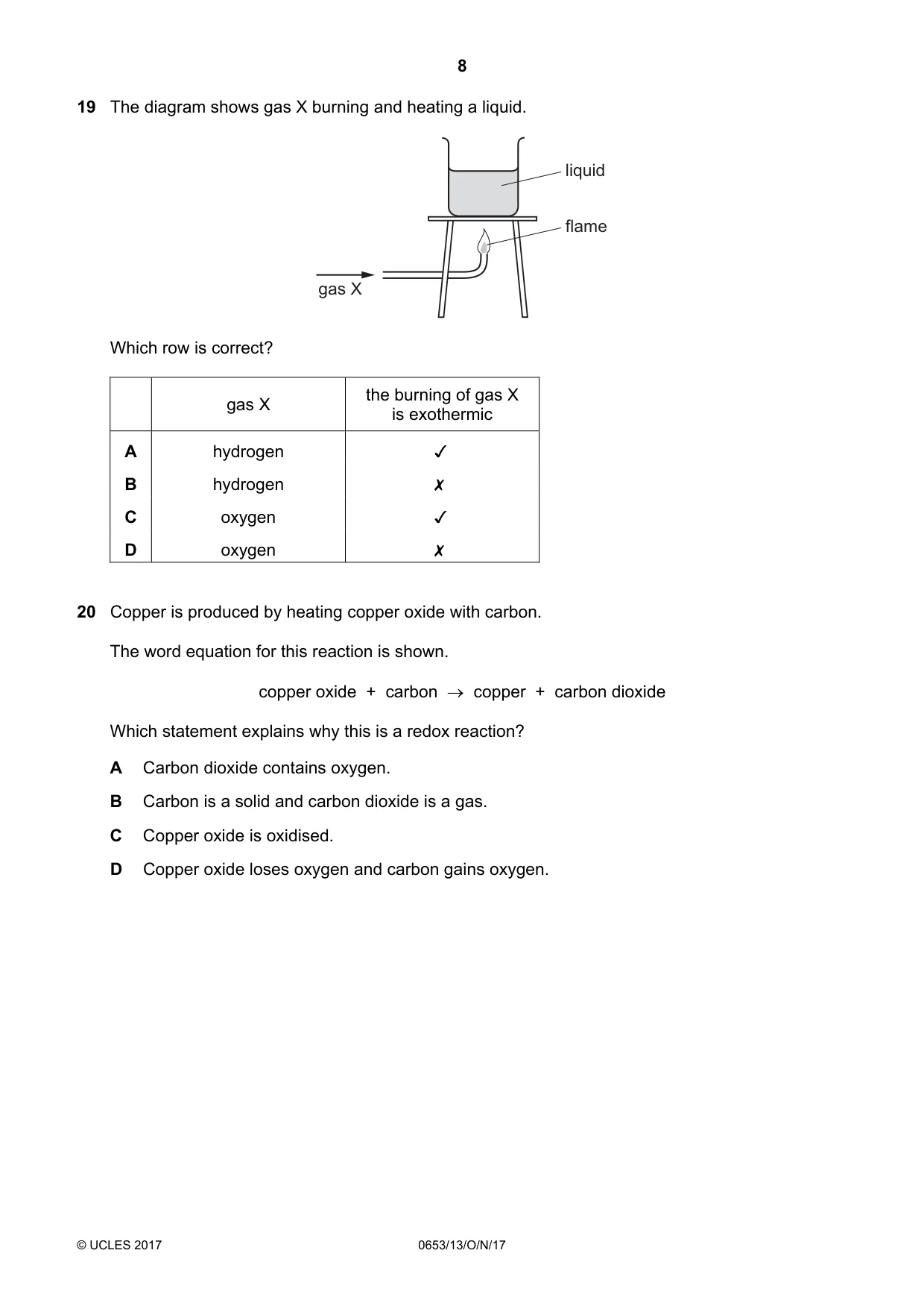 Cambridge IGCSE Science - Combined 0653 2017 Oct/Nov Paper 1 · Variant 3 question paper, page 8 of 16