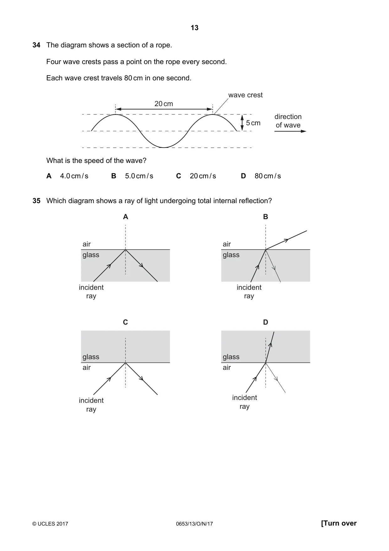 Cambridge IGCSE Science - Combined 0653 2017 Oct/Nov Paper 1 · Variant 3 question paper, page 13 of 16