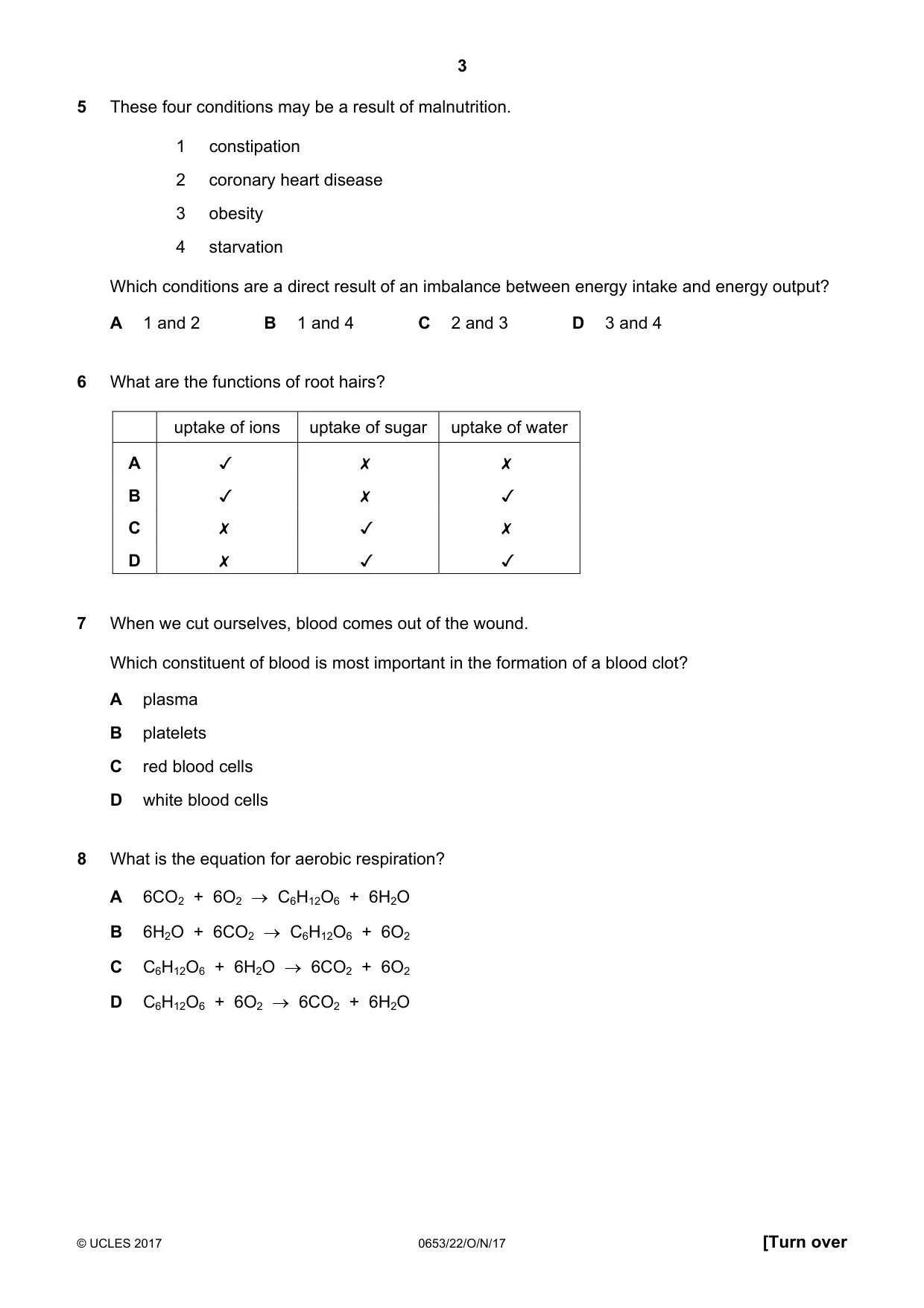 Cambridge IGCSE Science - Combined 0653 2017 Oct/Nov Paper 2 · Variant 2 question paper, page 3 of 20