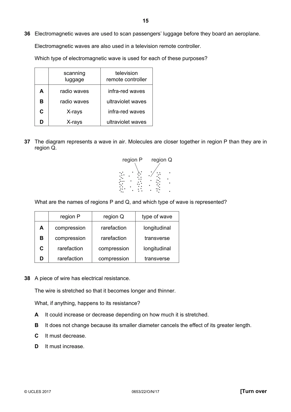 Cambridge IGCSE Science - Combined 0653 2017 Oct/Nov Paper 2 · Variant 2 question paper, page 15 of 20