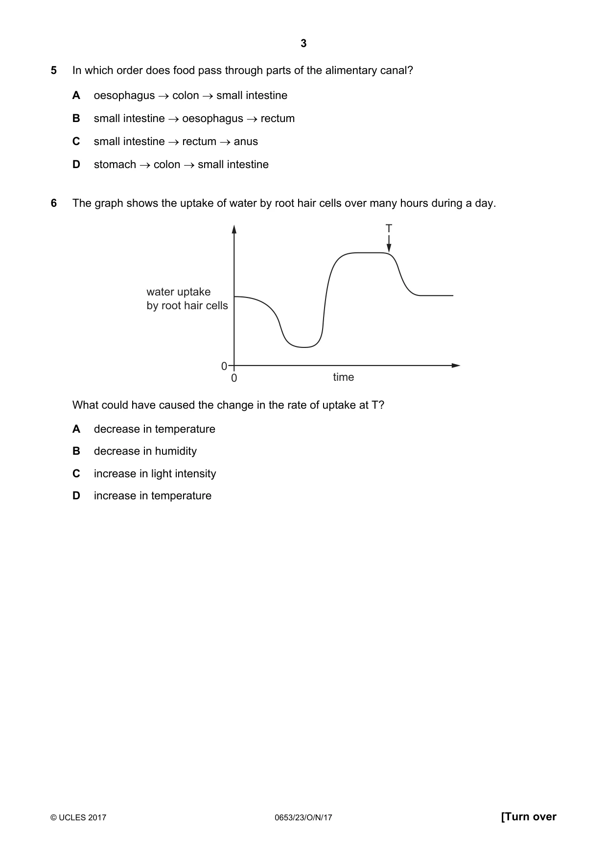 Cambridge IGCSE Science - Combined 0653 2017 Oct/Nov Paper 2 · Variant 3 question paper, page 3 of 20