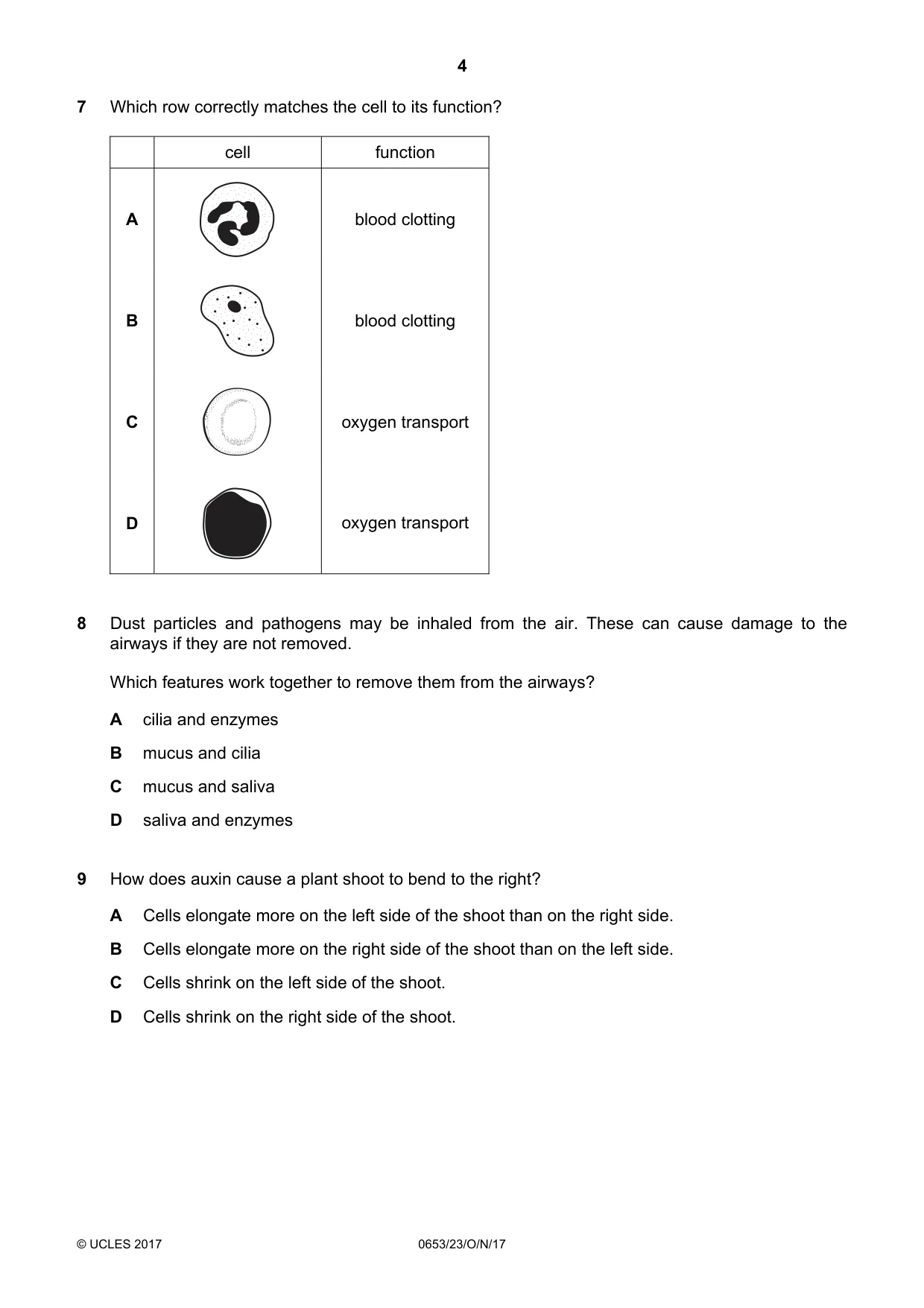 Cambridge IGCSE Science - Combined 0653 2017 Oct/Nov Paper 2 · Variant 3 question paper, page 4 of 20