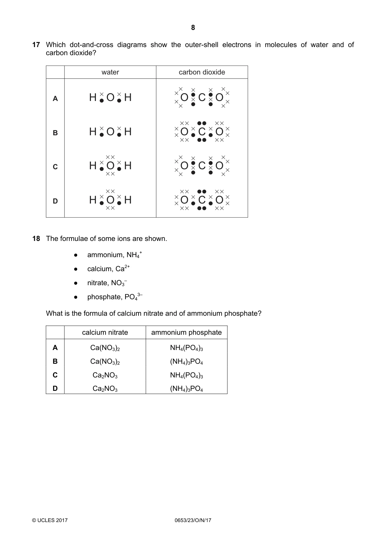 Cambridge IGCSE Science - Combined 0653 2017 Oct/Nov Paper 2 · Variant 3 question paper, page 8 of 20