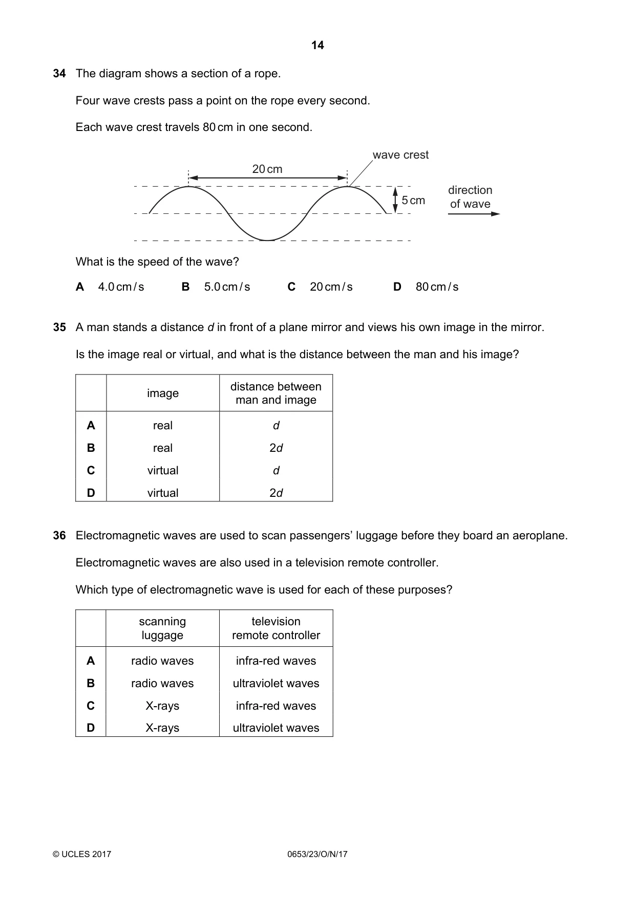 Cambridge IGCSE Science - Combined 0653 2017 Oct/Nov Paper 2 · Variant 3 question paper, page 14 of 20