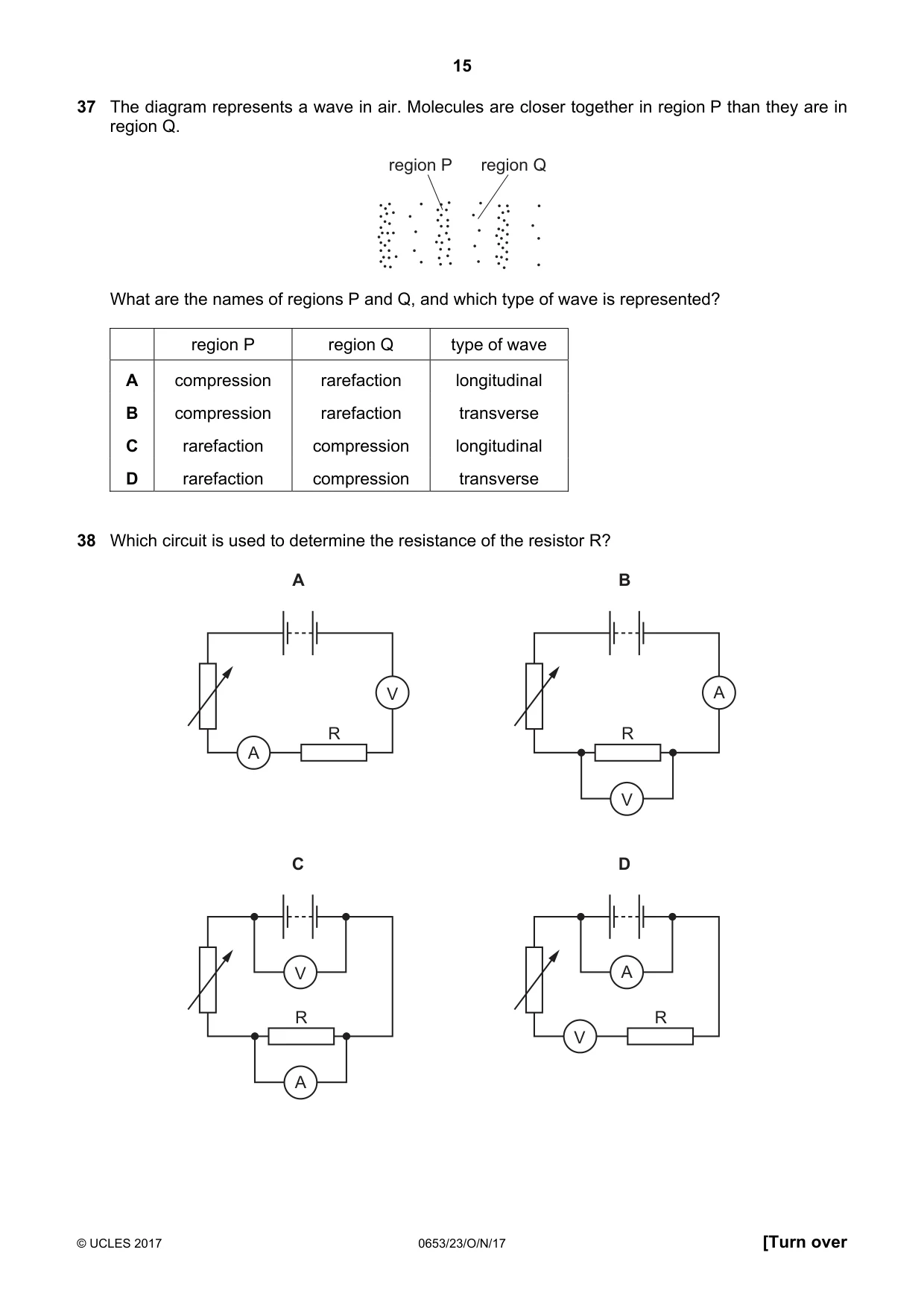 Cambridge IGCSE Science - Combined 0653 2017 Oct/Nov Paper 2 · Variant 3 question paper, page 15 of 20