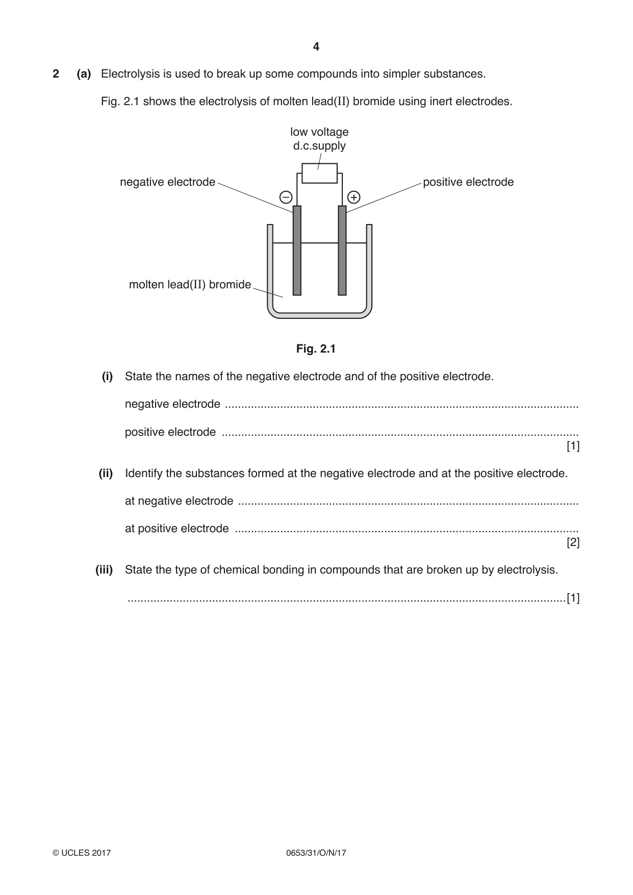 Cambridge IGCSE Science - Combined 0653 2017 Oct/Nov Paper 3 · Variant 1 question paper, page 4 of 24
