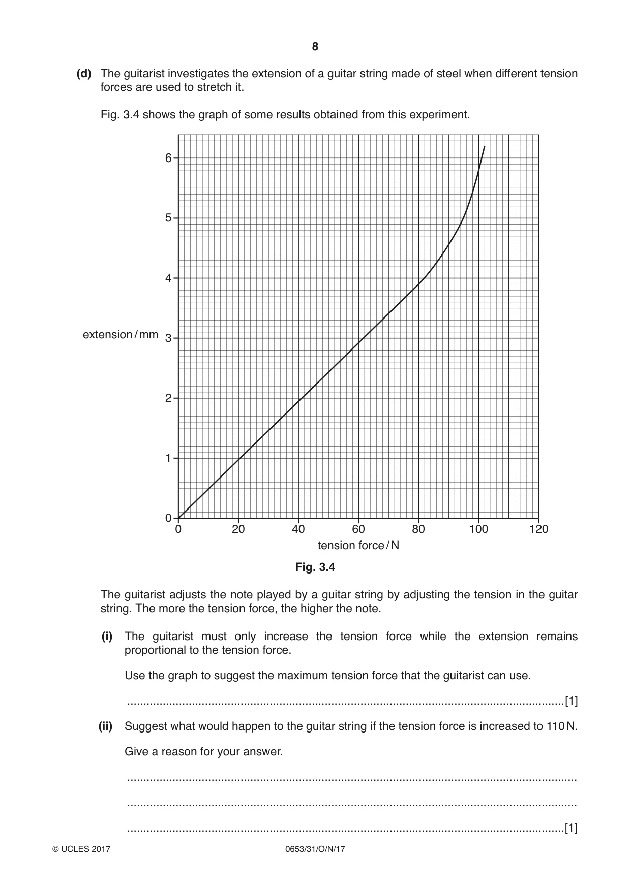 Cambridge IGCSE Science - Combined 0653 2017 Oct/Nov Paper 3 · Variant 1 question paper, page 8 of 24