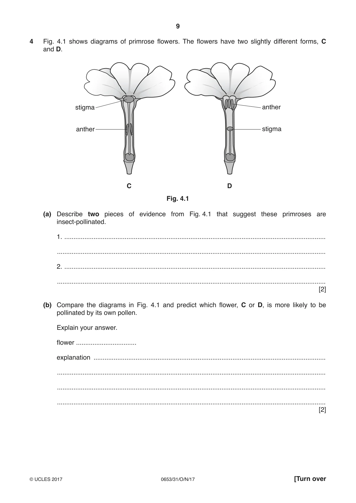 Cambridge IGCSE Science - Combined 0653 2017 Oct/Nov Paper 3 · Variant 1 question paper, page 9 of 24