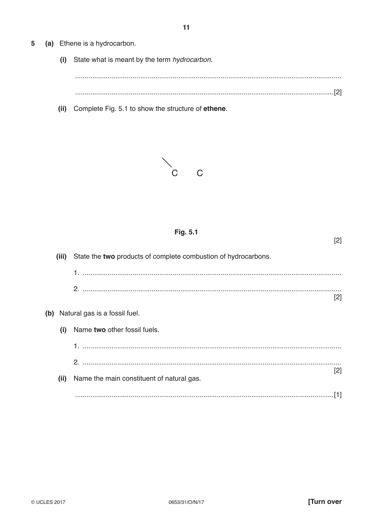 Cambridge IGCSE Science - Combined 0653 2017 Oct/Nov Paper 3 · Variant 1 question paper, page 11 of 24