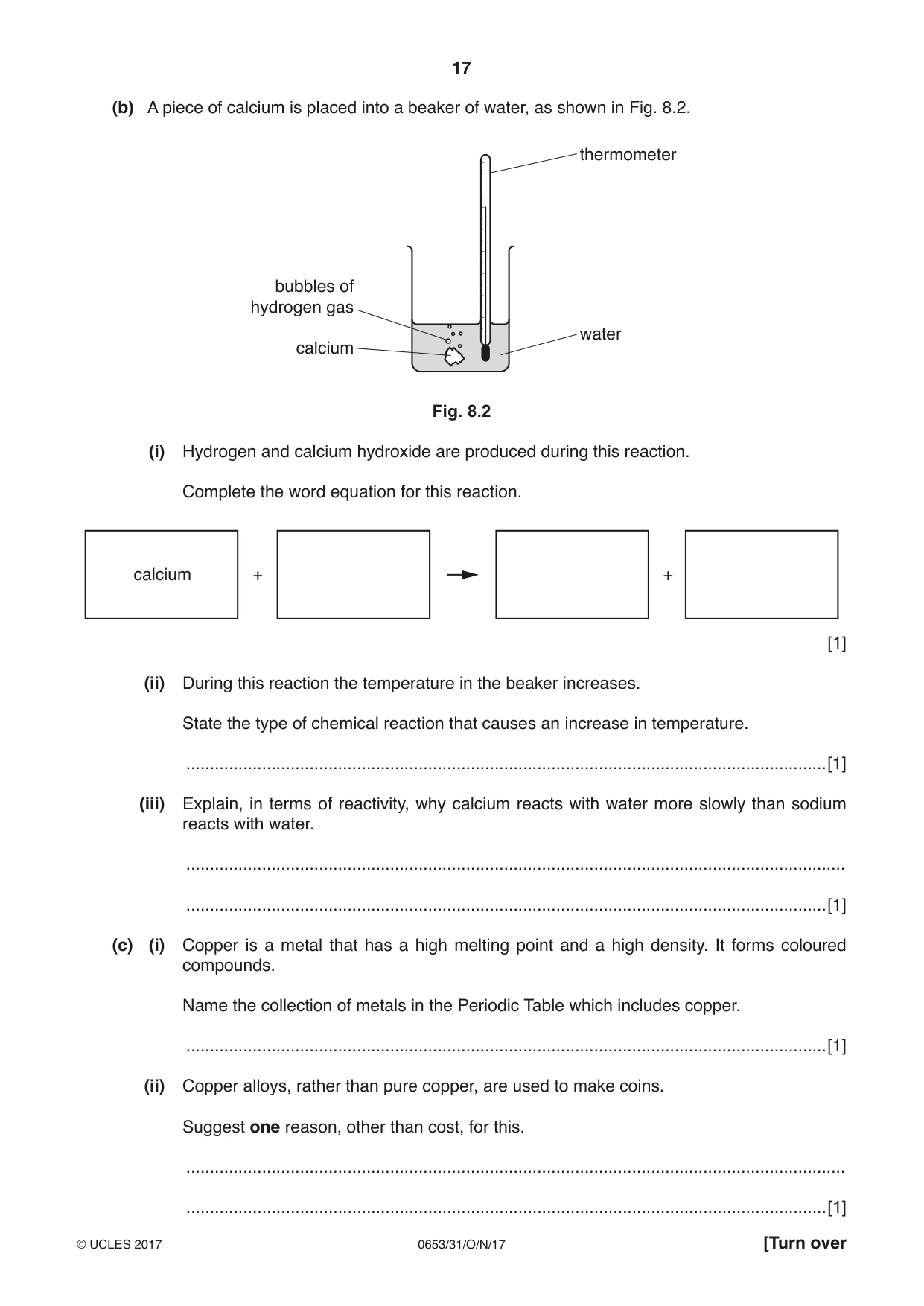 Cambridge IGCSE Science - Combined 0653 2017 Oct/Nov Paper 3 · Variant 1 question paper, page 17 of 24