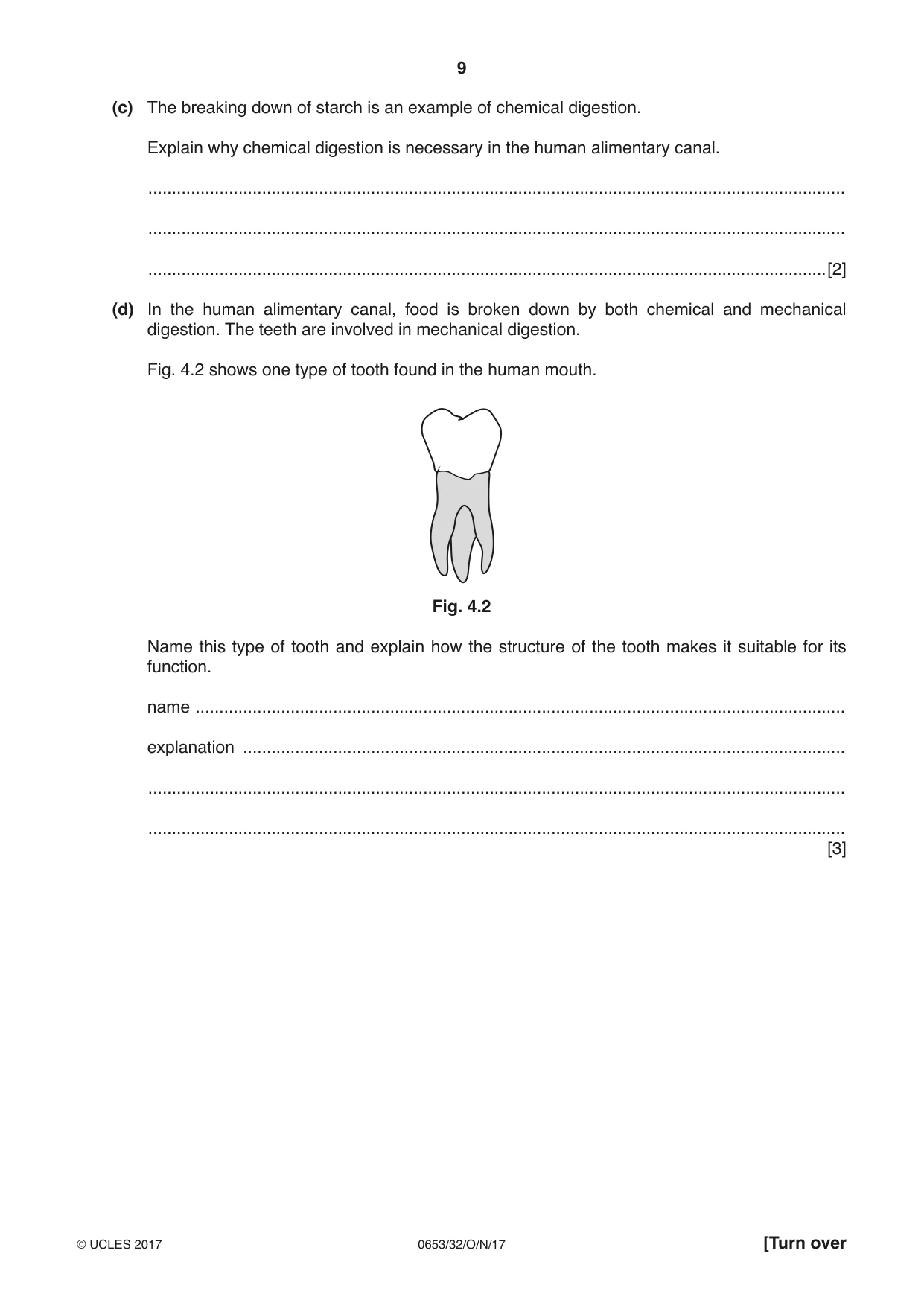Cambridge IGCSE Science - Combined 0653 2017 Oct/Nov Paper 3 · Variant 2 question paper, page 9 of 20